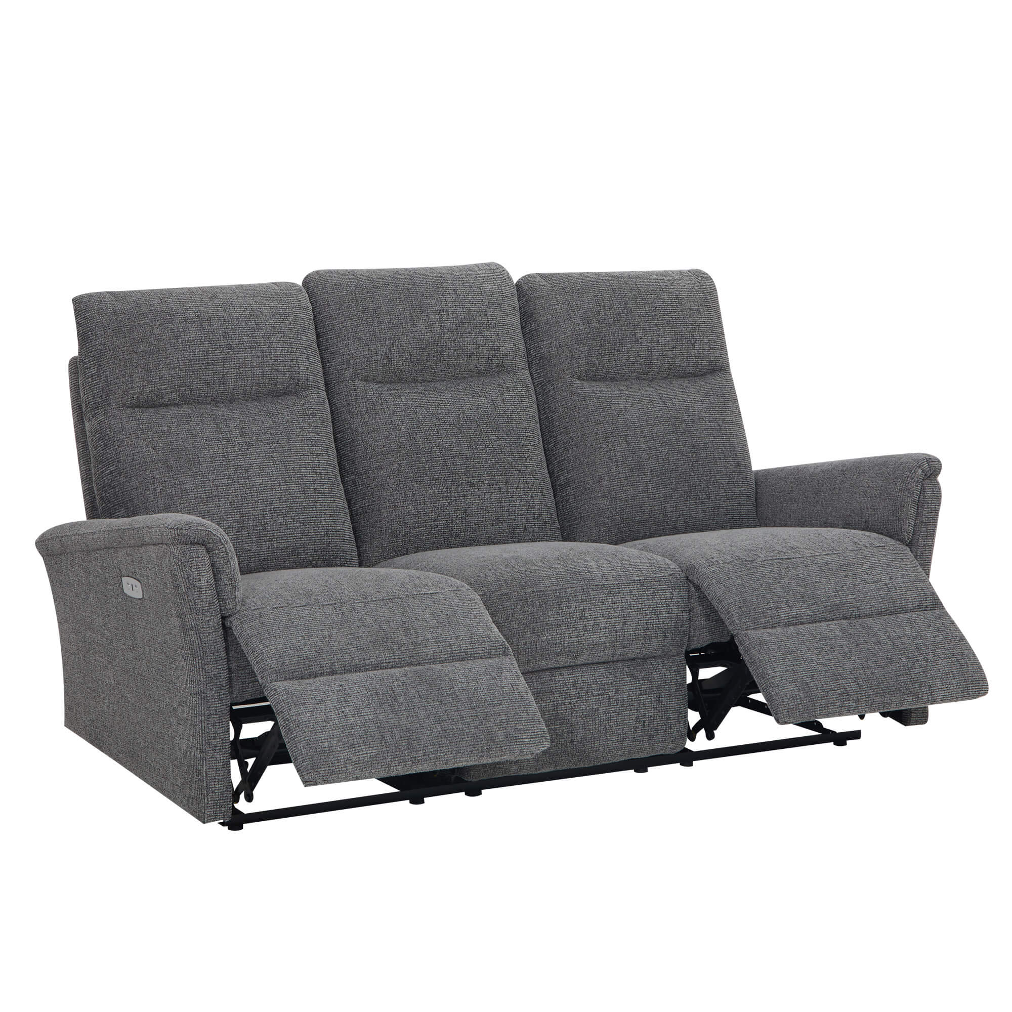 Sofa-3-lugares-NORMANDY-relax-eletrico---Cinzento-escuro