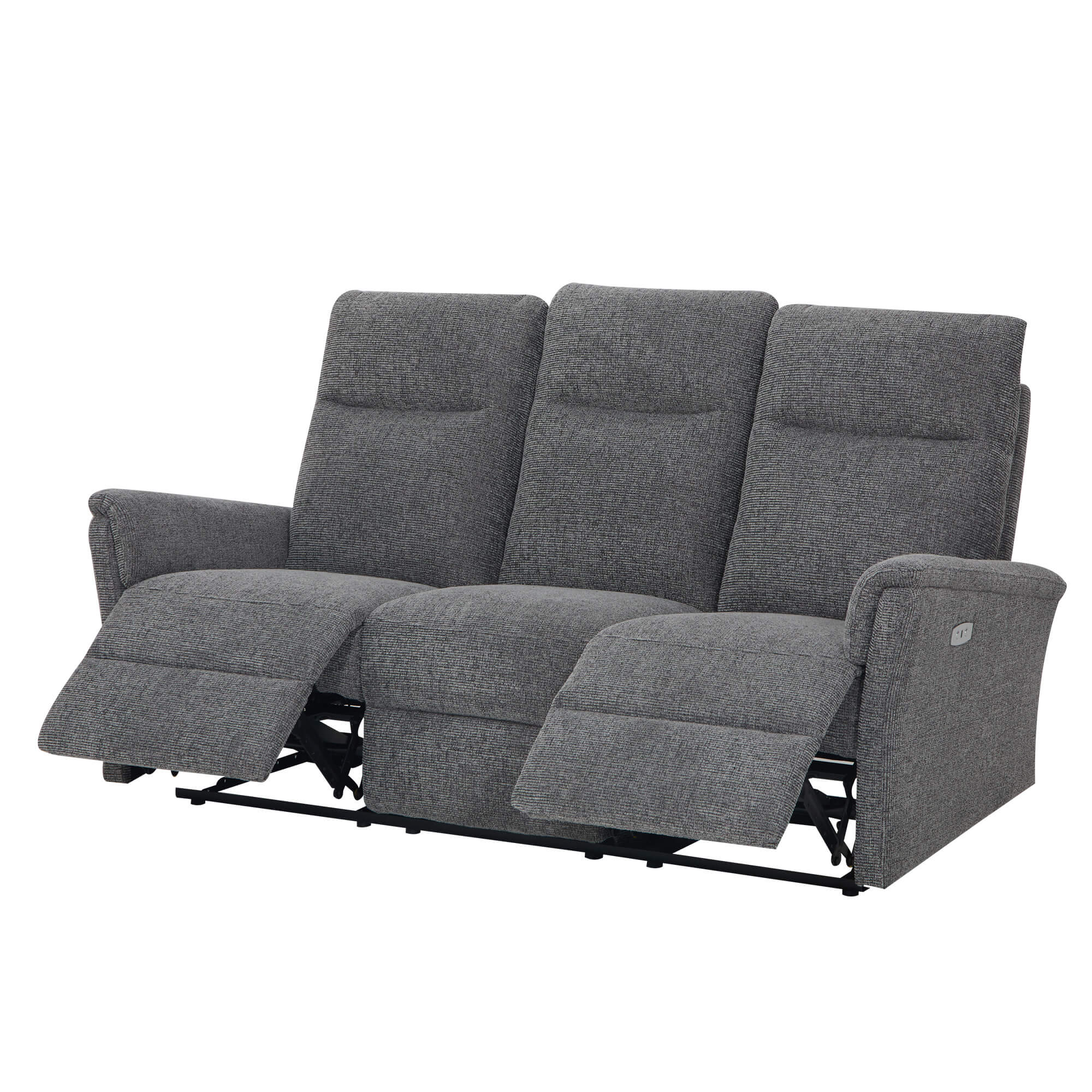 Sofa-3-lugares-NORMANDY-relax-eletrico---Cinzento-escuro