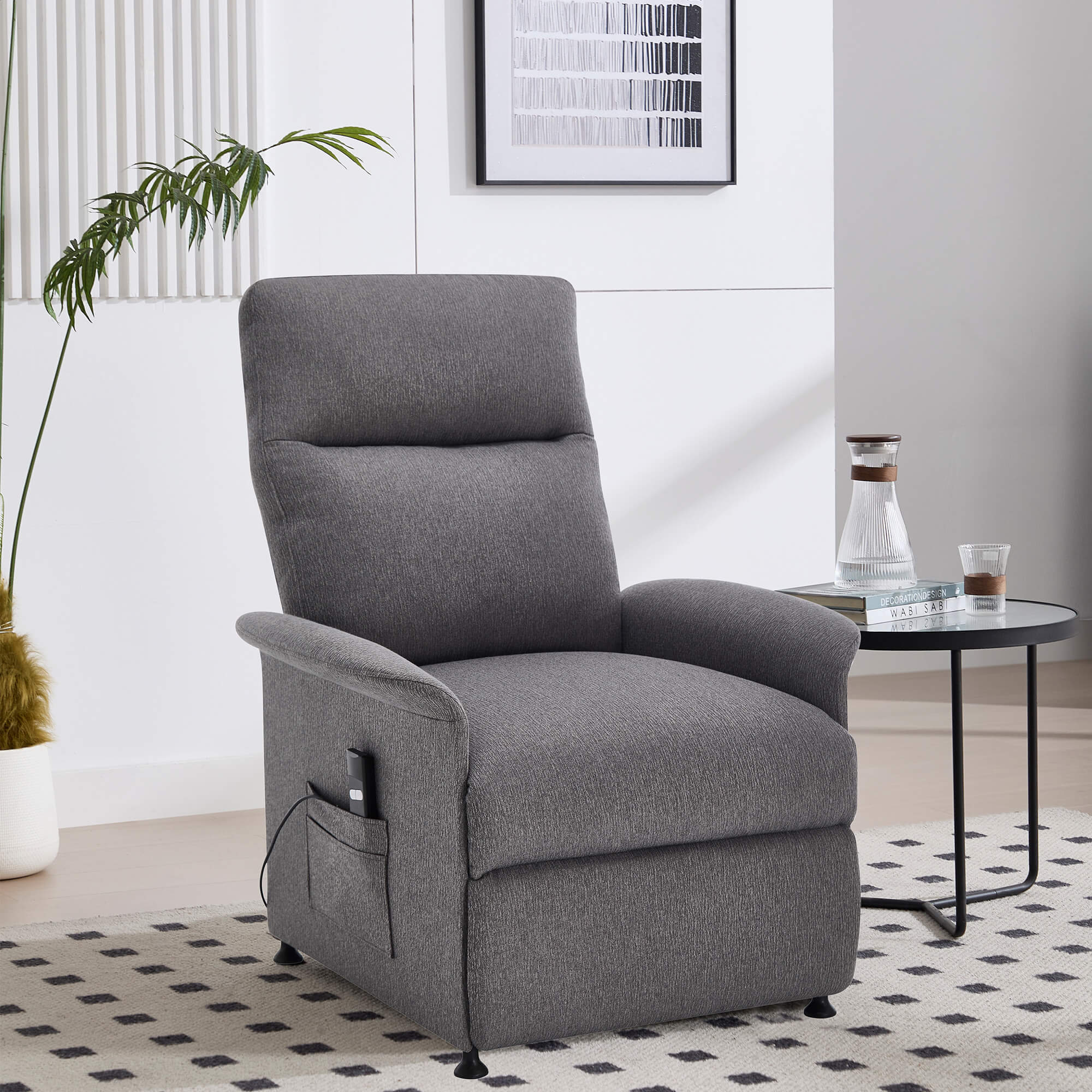 Poltrona-reclinavel-relax-PUSHING-eletrica---Cinzento