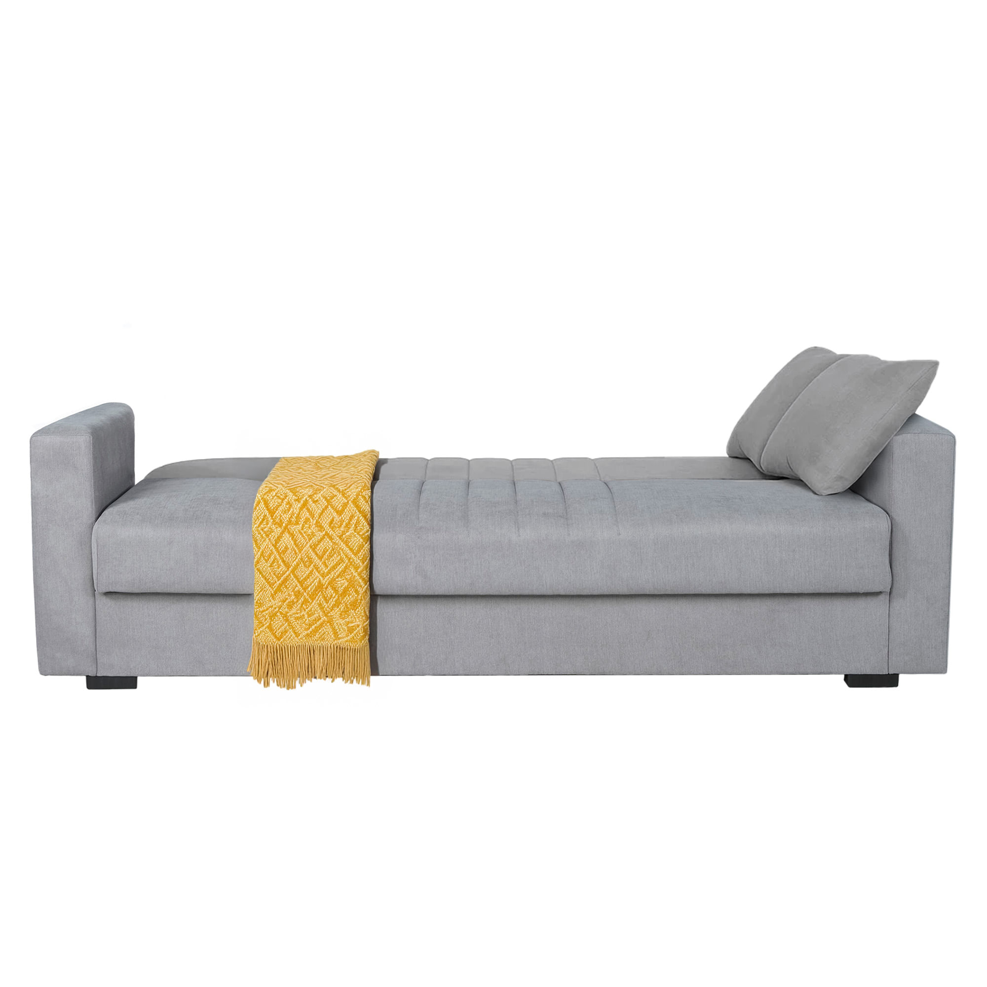 Sofa-cama-TOP-STAR-com-bau-Cinzento