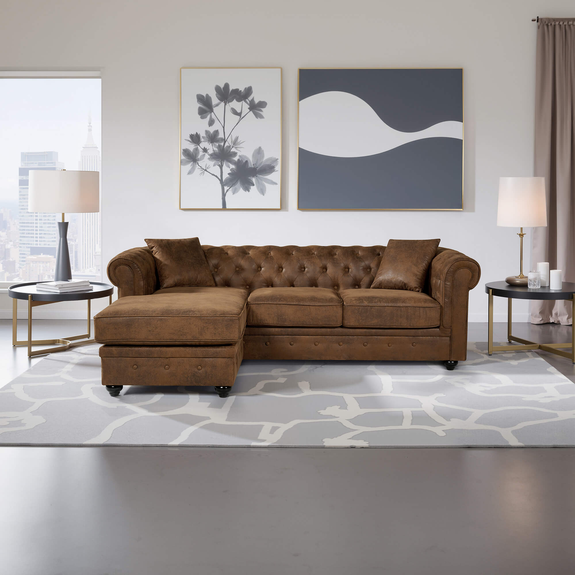 Sofa-chaise-longue-reversivel-CHESTER-Castanho-Vintage---Reversivel