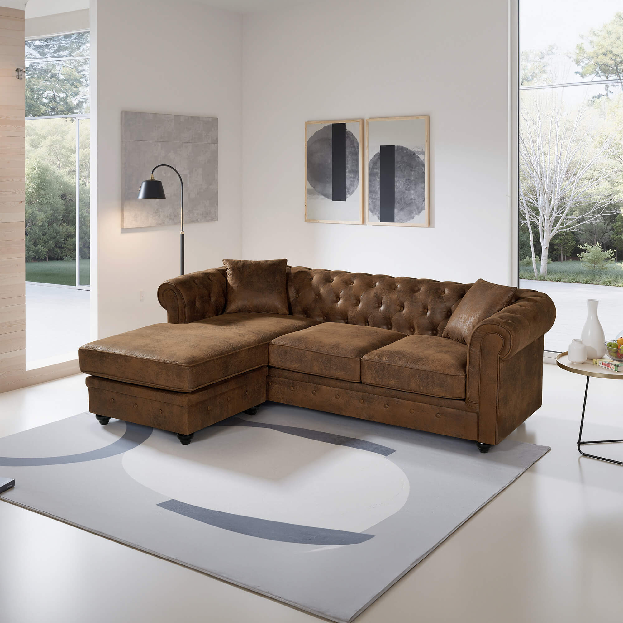 Sofa-chaise-longue-reversivel-CHESTER-Castanho-Vintage---Reversivel