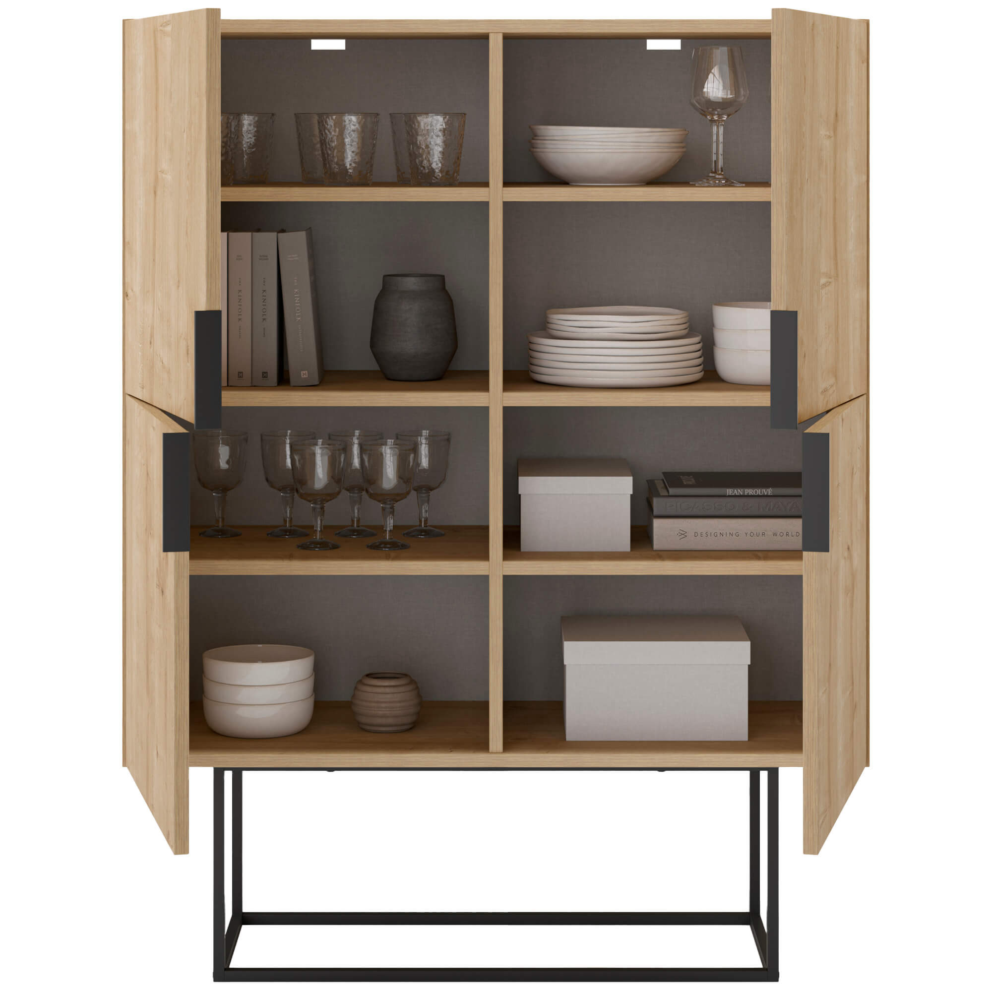 Aparador-alto-TITAN-com-4-portas---Carvalho