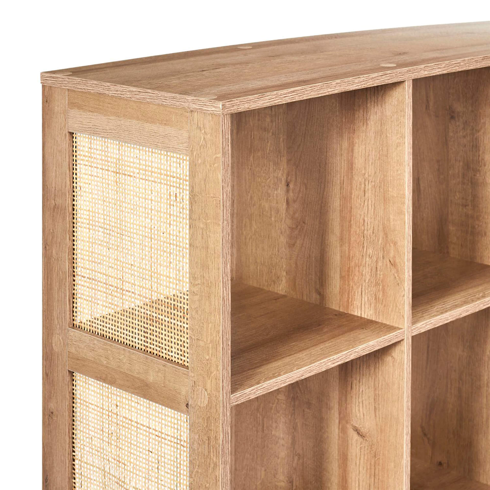 Estante-BALI-com-9-cubos-Carvalho-e-Rattan