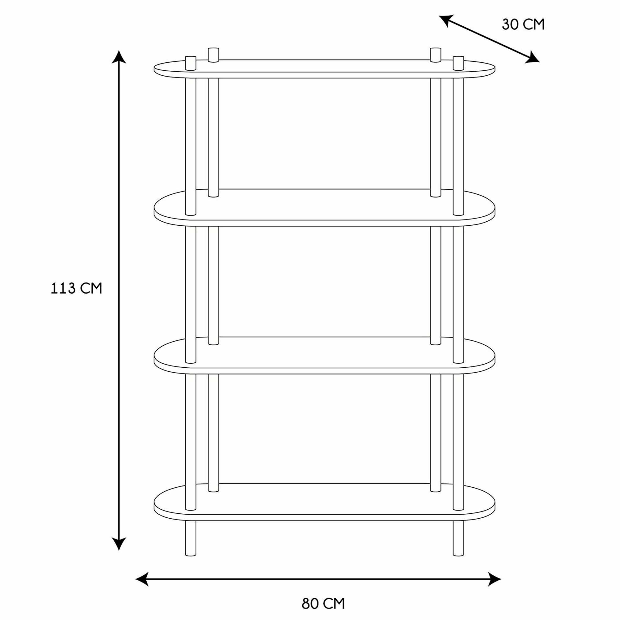 Estante-COBE-compacta-113-cm---Carvalho-e-Preto