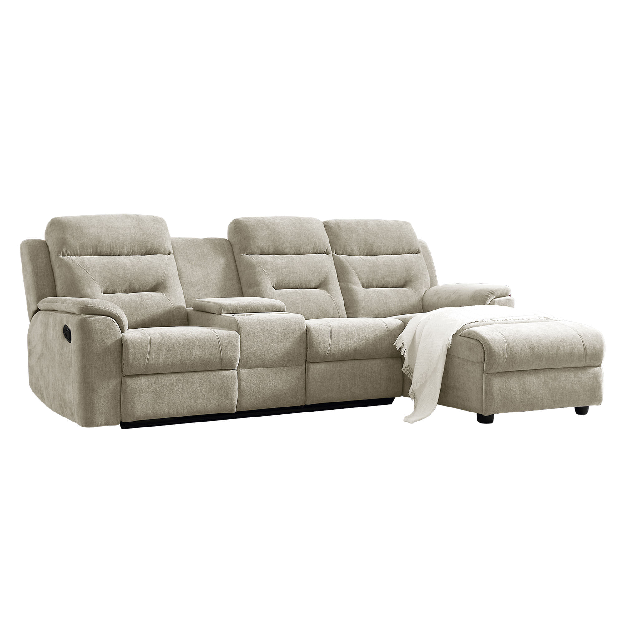 Sofa-chaise-longue-NAMIE-relax-manual-Aveia---Direita
