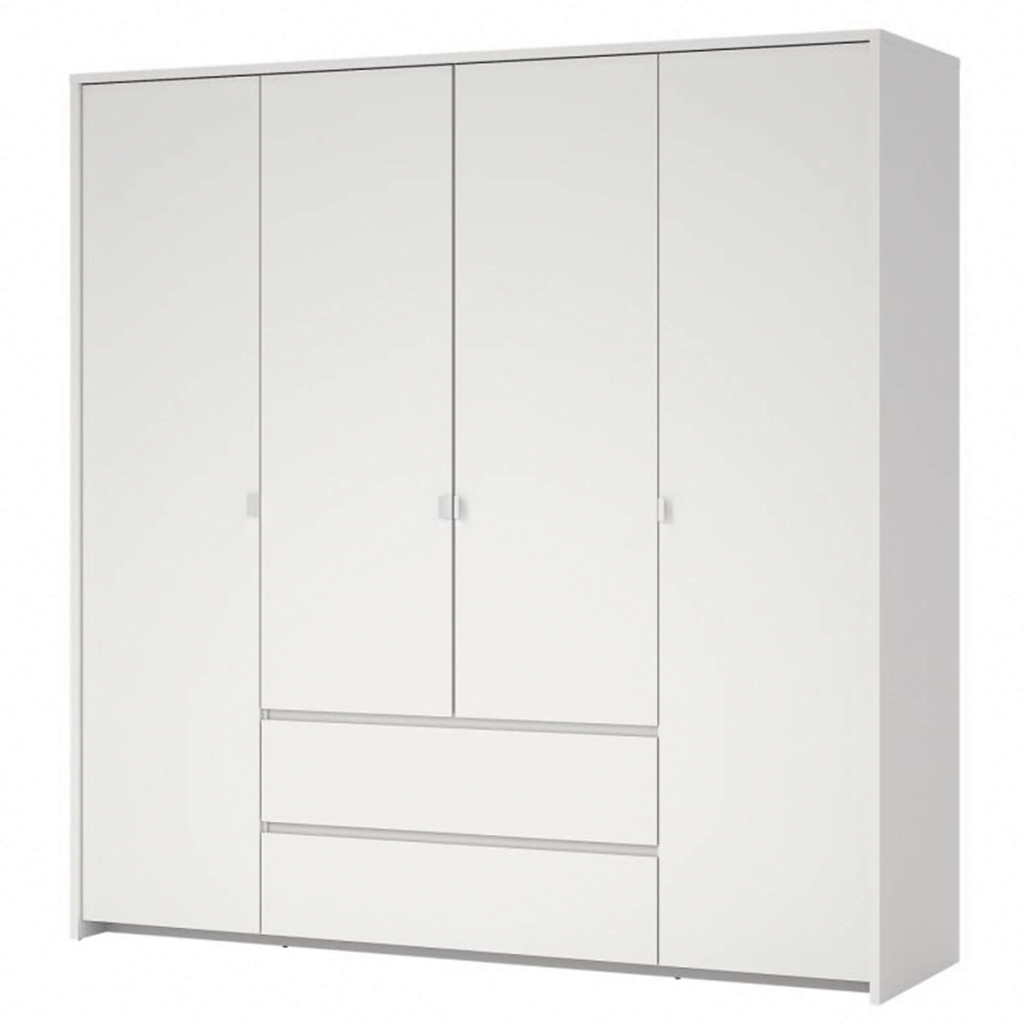 Roupeiro-NEXT-com-4-portas-e-2-gavetas---Branco-Brilho