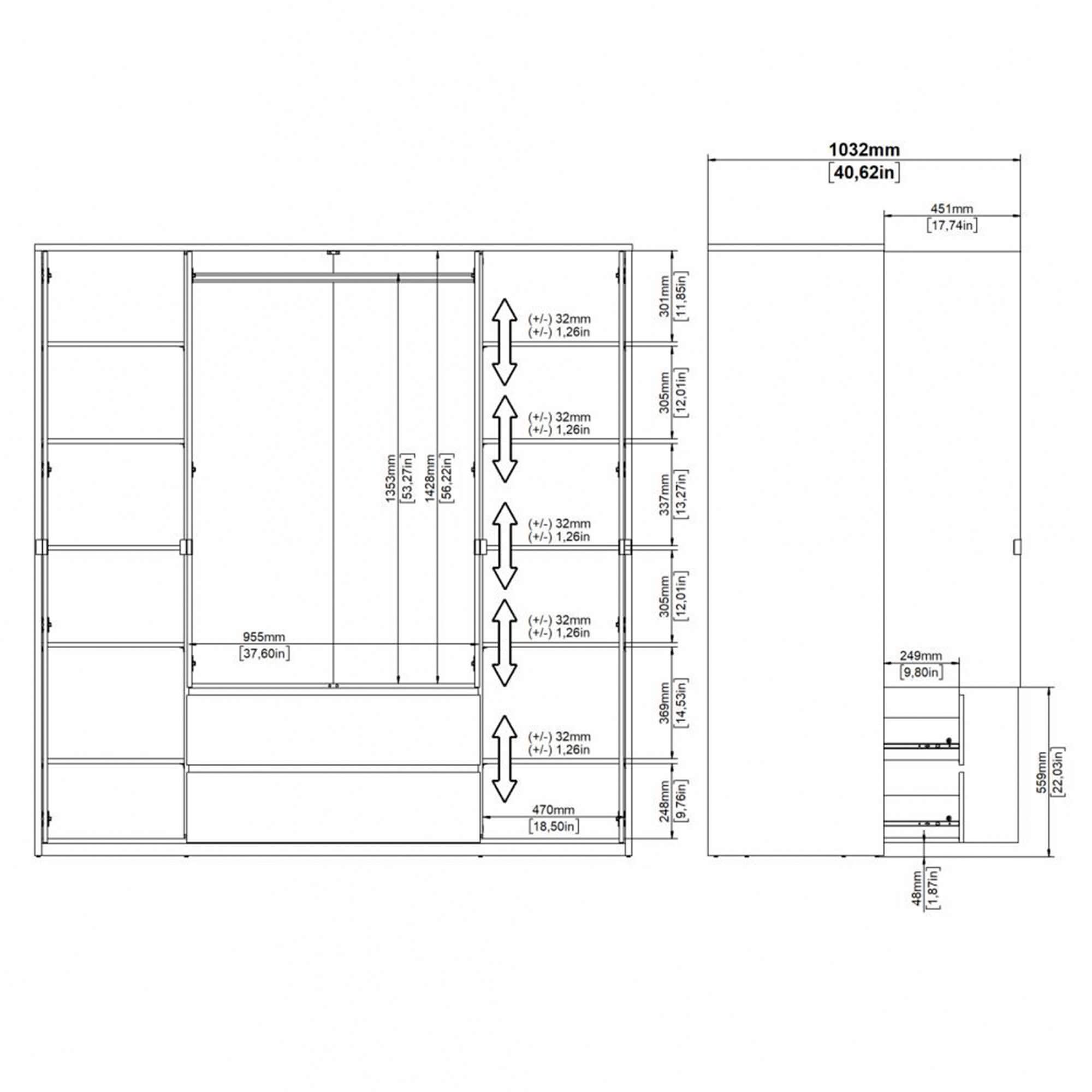Roupeiro-NEXT-com-4-portas-e-2-gavetas---Branco-Brilho