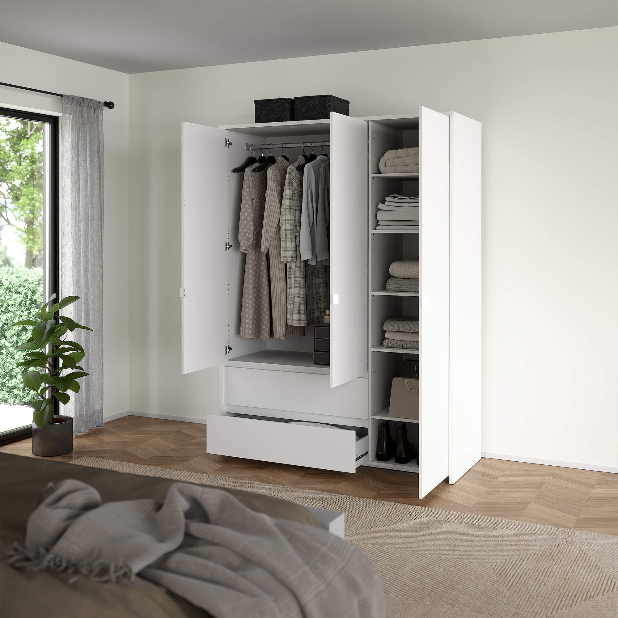 Roupeiro-3-Portas-e-2-Gavetas-NEXT-Branco