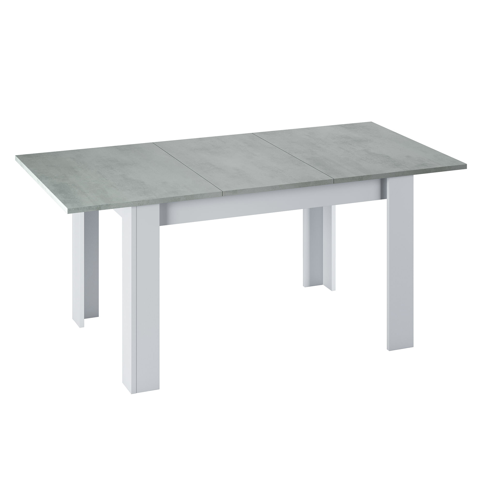Mesa-extensivel-BARCELONA--140-190-cm--Branco-Mate-e-Betao