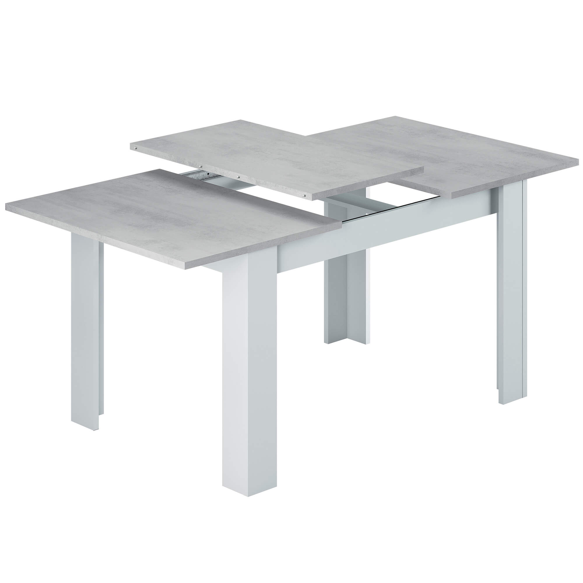 Mesa-extensivel-BARCELONA--140-190-cm--Branco-Mate-e-Betao