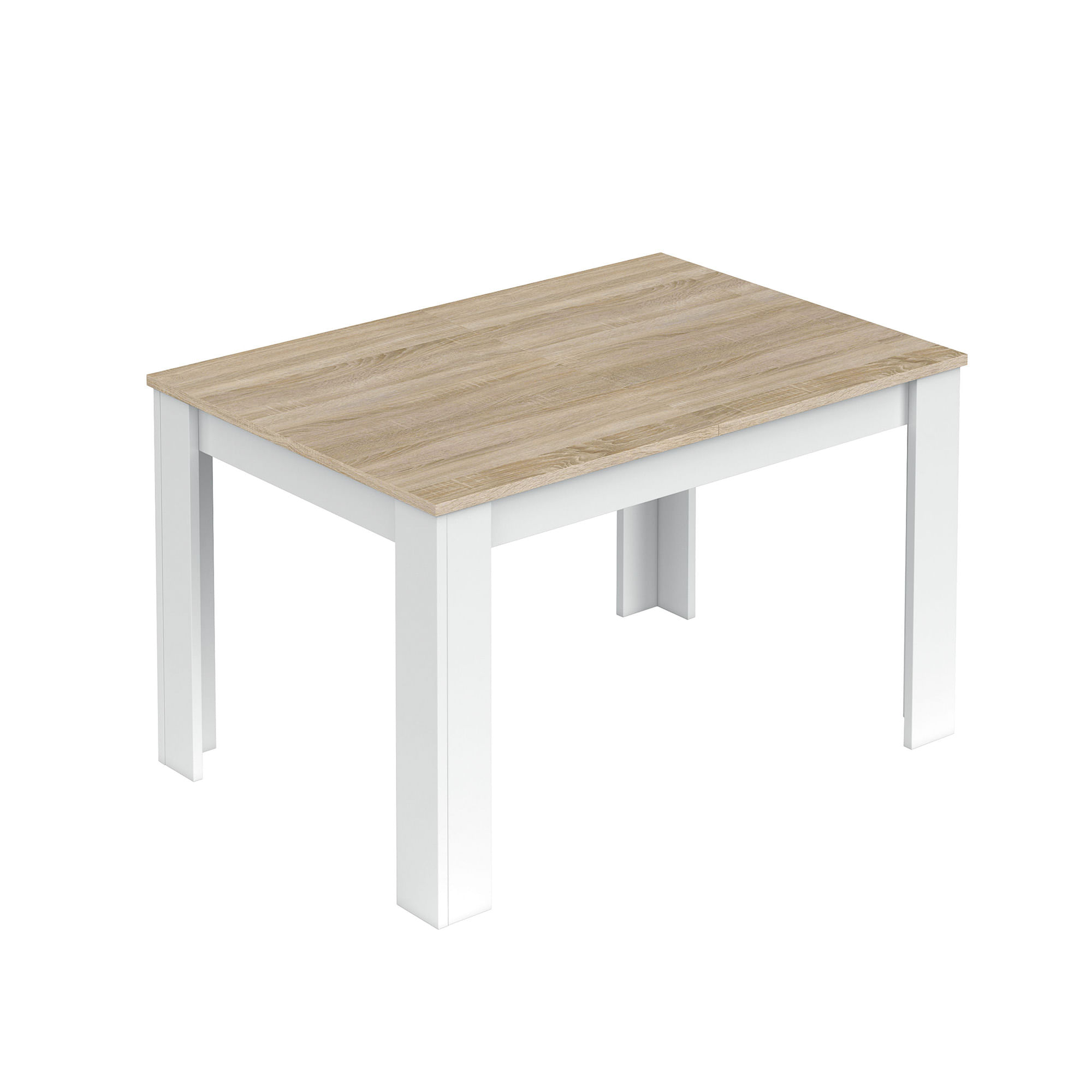 Mesa-extensivel-BARCELONA--140-190-cm---Branco-Mate-e-Carvalho