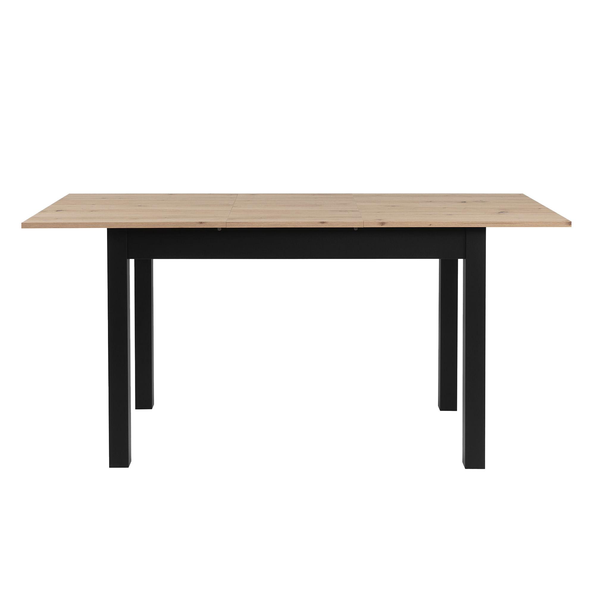 Mesa-extensivel-COBURG--120-160cm--Preto-e-Carvalho-Artesanato