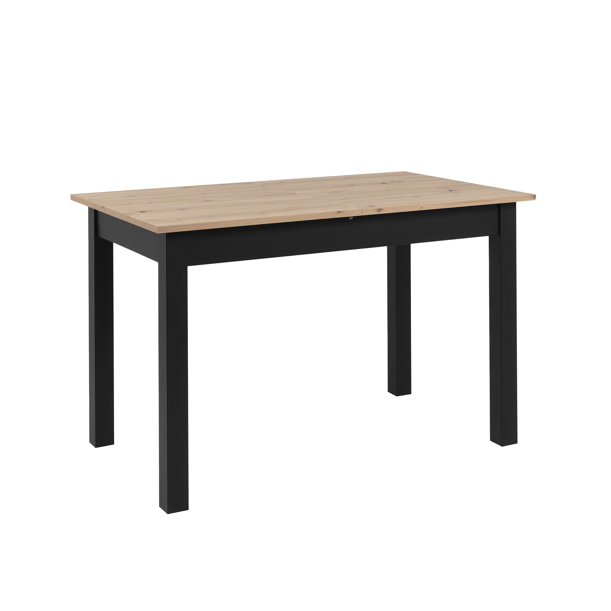 Mesa-extensivel-COBURG--120-160cm--Preto-e-Carvalho-Artesanato