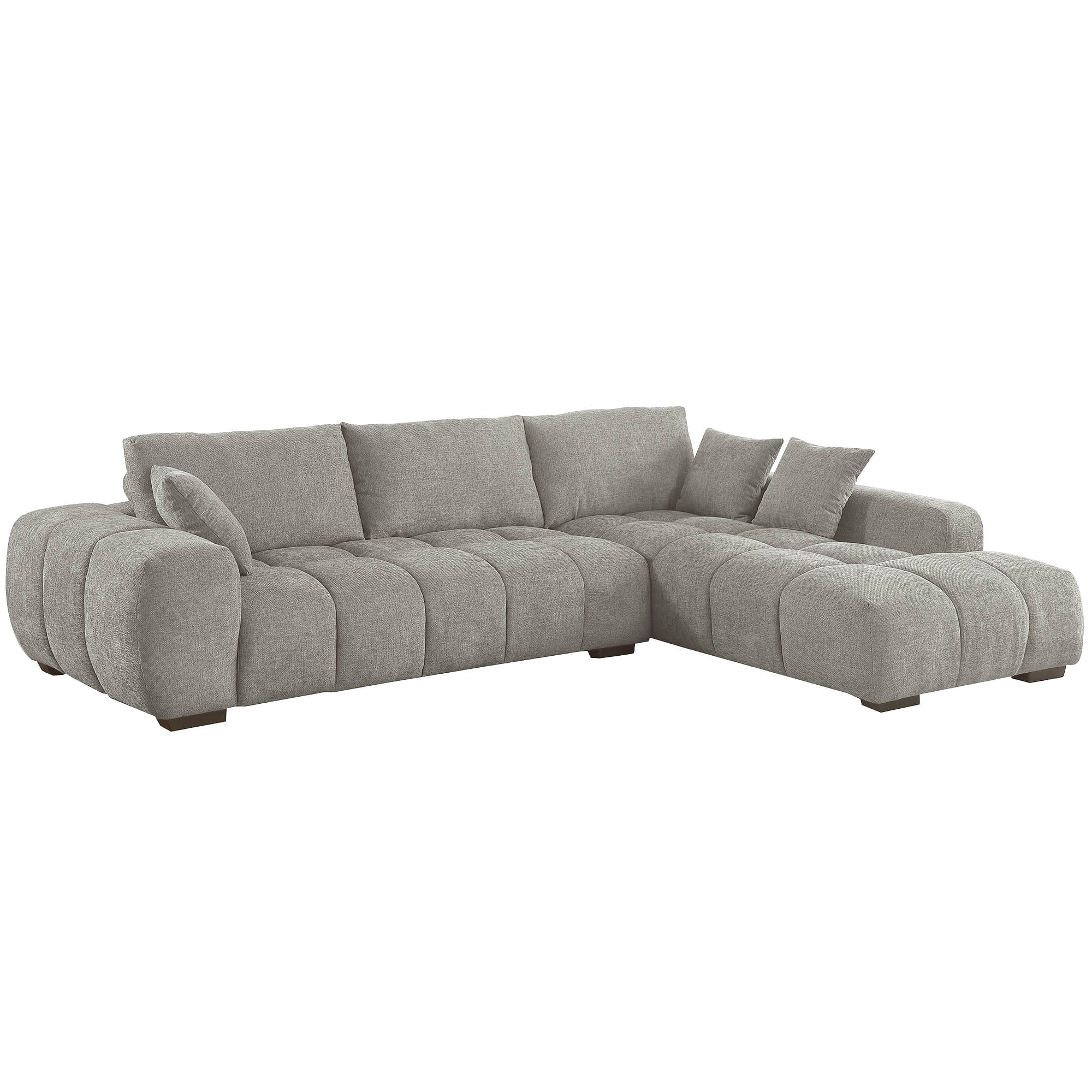 Sofa-chaise-longue-CALIFORNIA-Cinzento-Bege---Direita