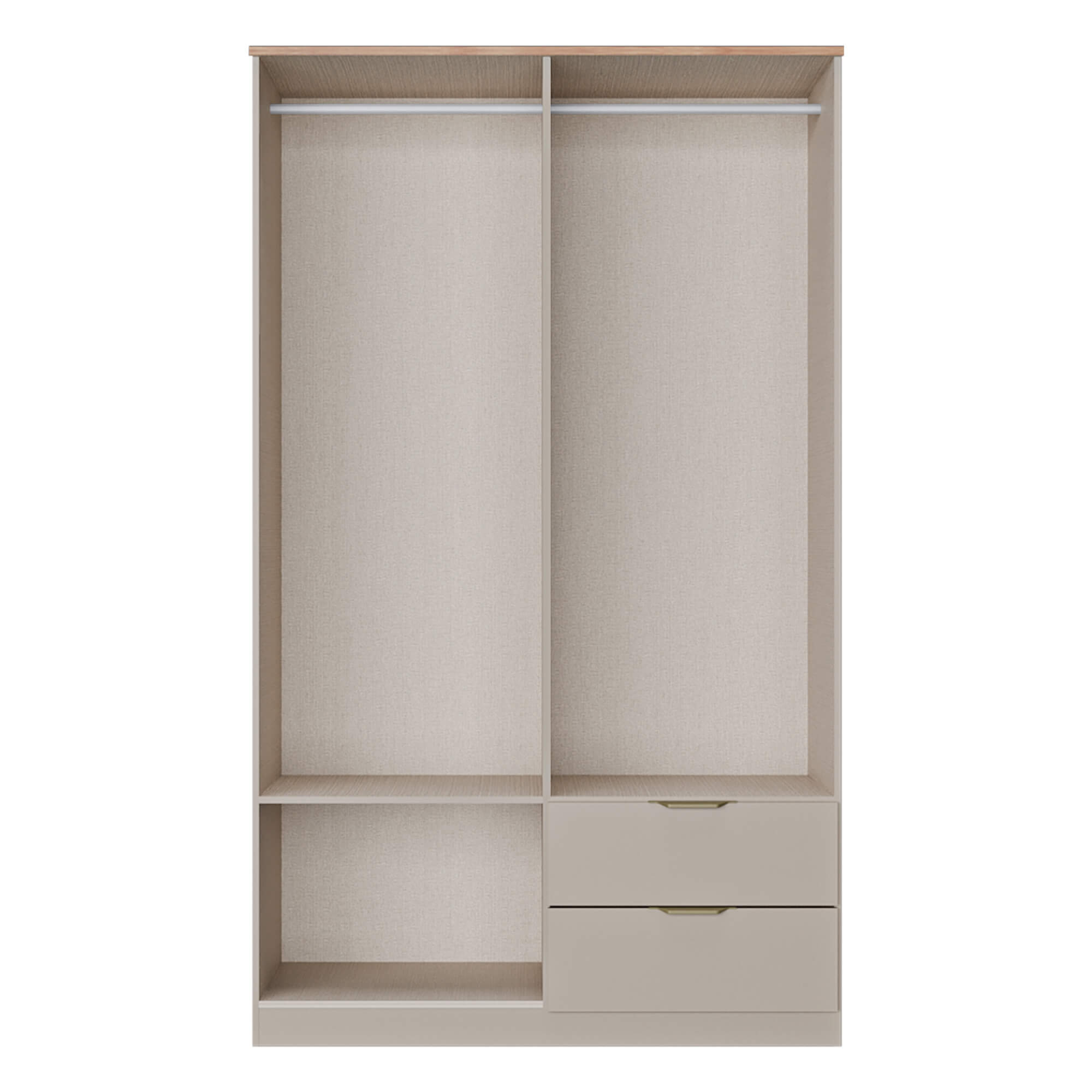 Roupeiro-ALENA-com-4-portas-e-2-gavetas--Amendoa-e-Carvalho-Artesanato
