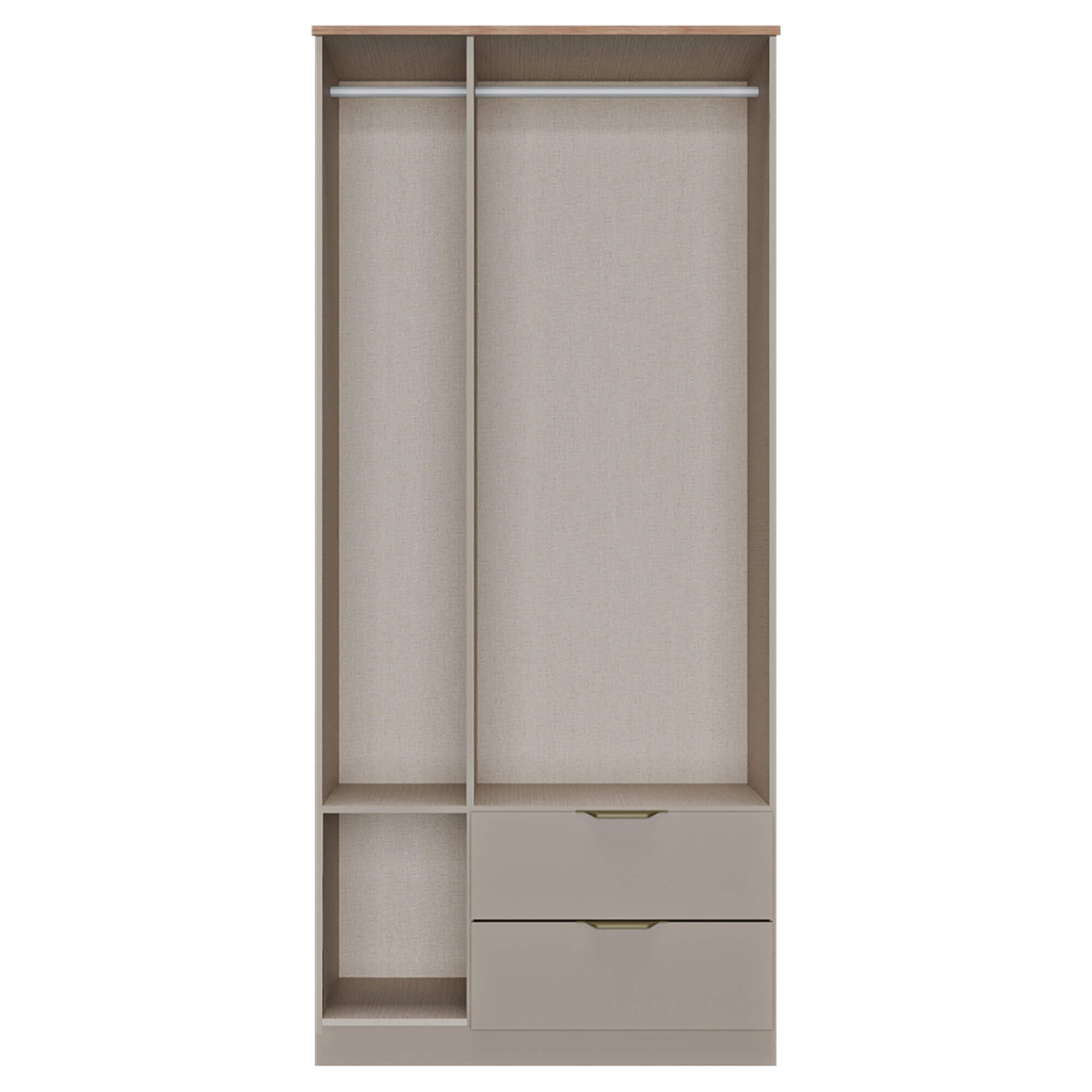 Roupeiro-ALENA-com-3-portas-e-2-gavetas-Amendoa-e-Carvalho-Artesanato