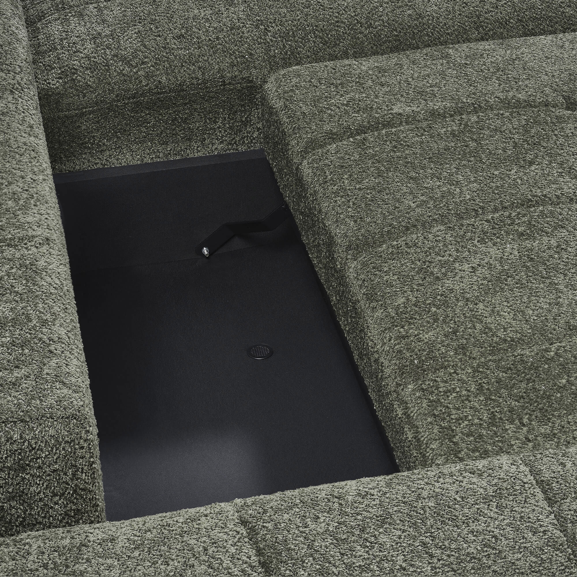 Sofa-chaise-longue-BRAD-com-cama-Verde-Oliva-Escuro---Direita