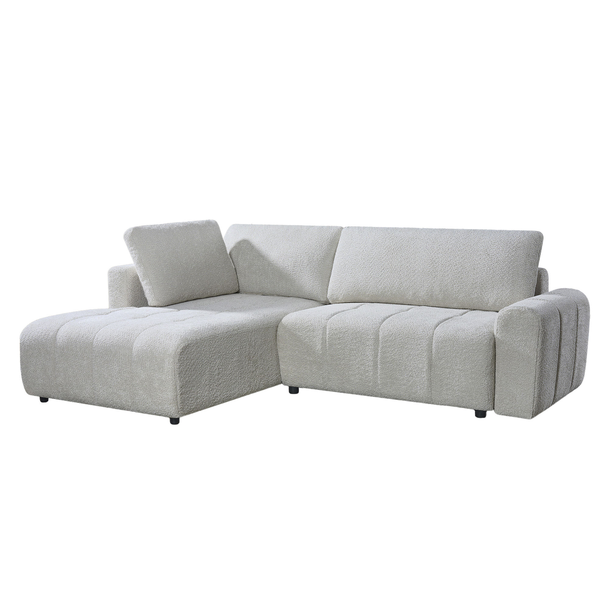 Sofa-chaise-longue-BRAD-com-cama-Bege-Claro---Esquerda