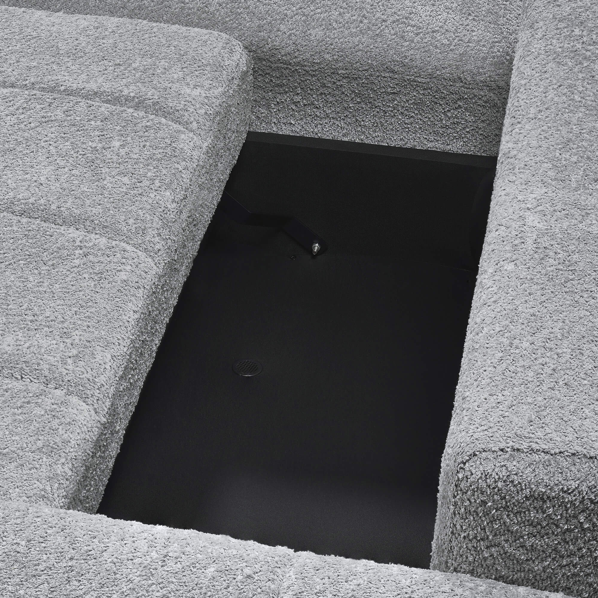 Sofa-chaise-longue-BRAD-com-cama-Cinzento---Esquerda