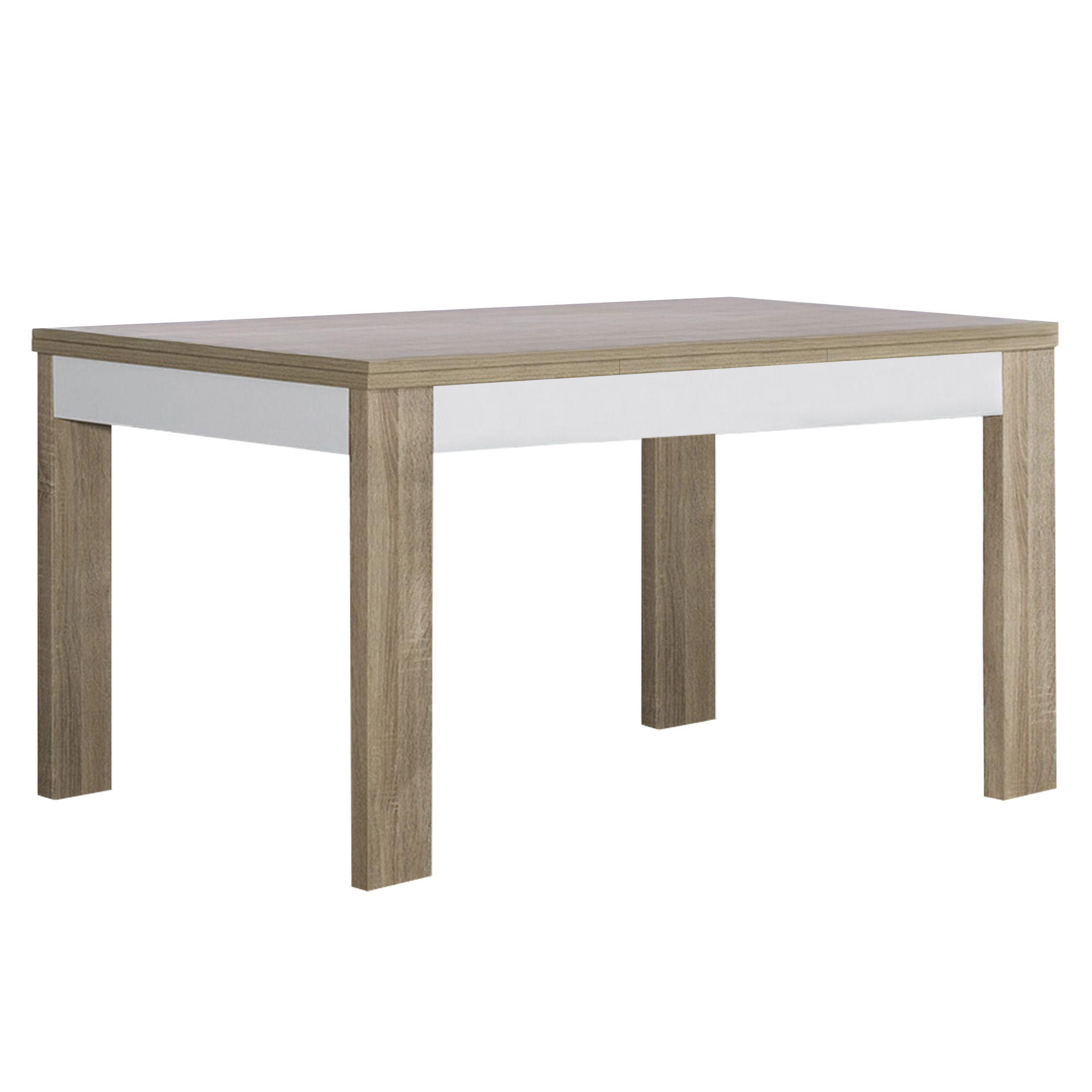 Pack-mesa-extensivel-PARIS---4-cadeiras-JULE-Carvalho-Natura-e-Branco