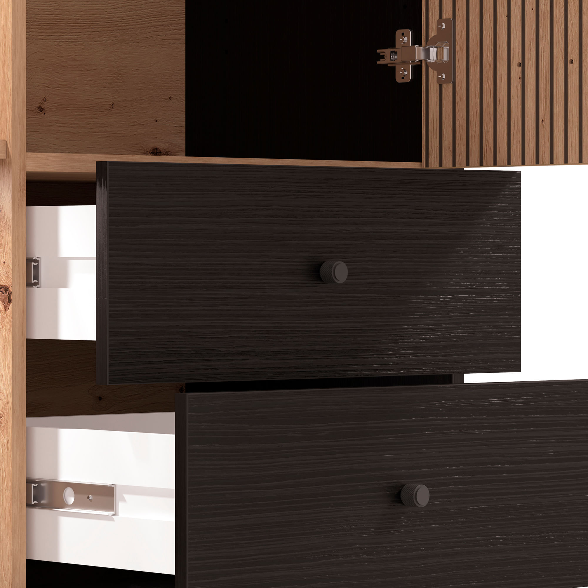 Pack-sala-de-estar-CORREZE-Carvalho-Artesanato-e-Preto-Mate