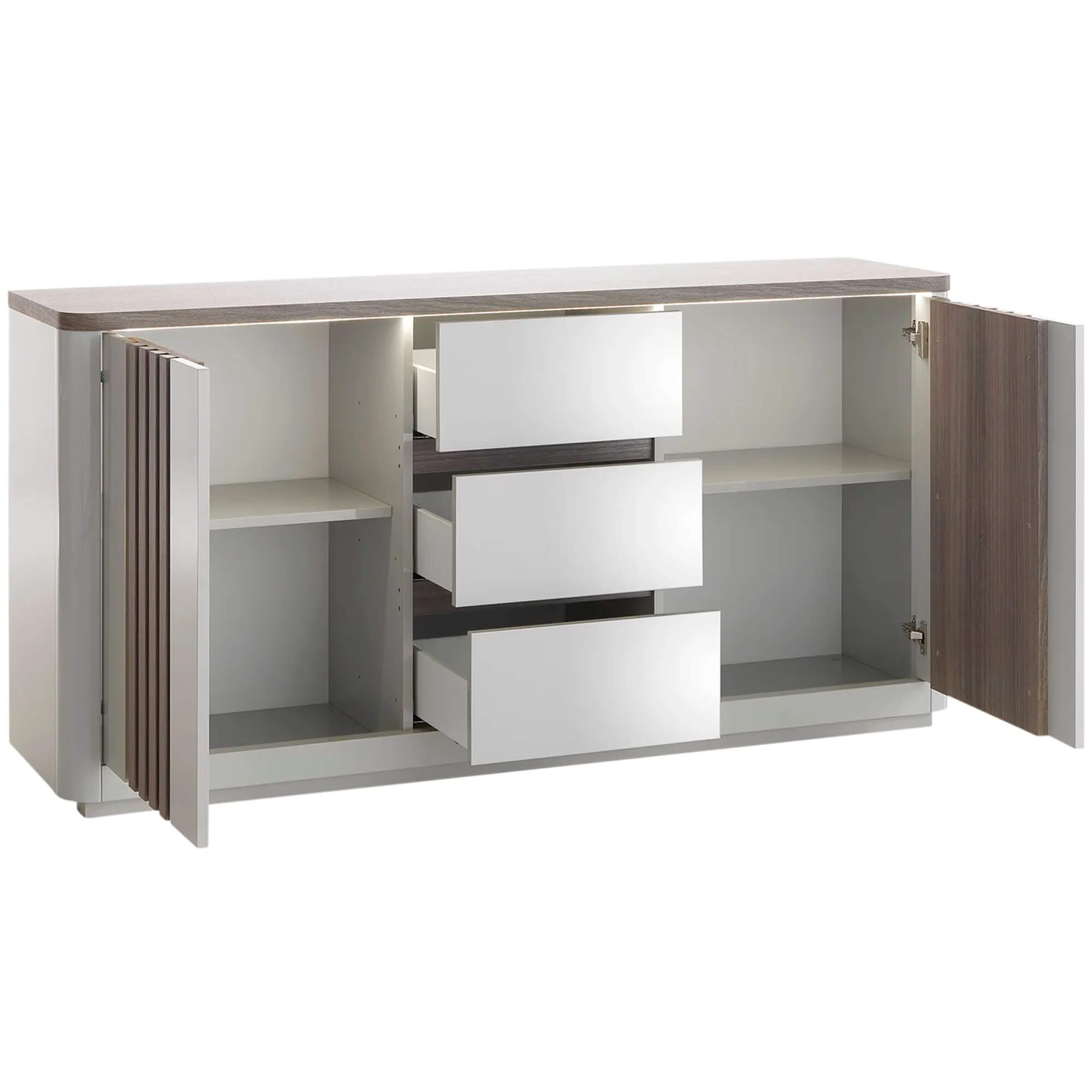 Pack-sala-de-jantar-PESARO-Cinza-Brilho-e-Carvalho-Cinza
