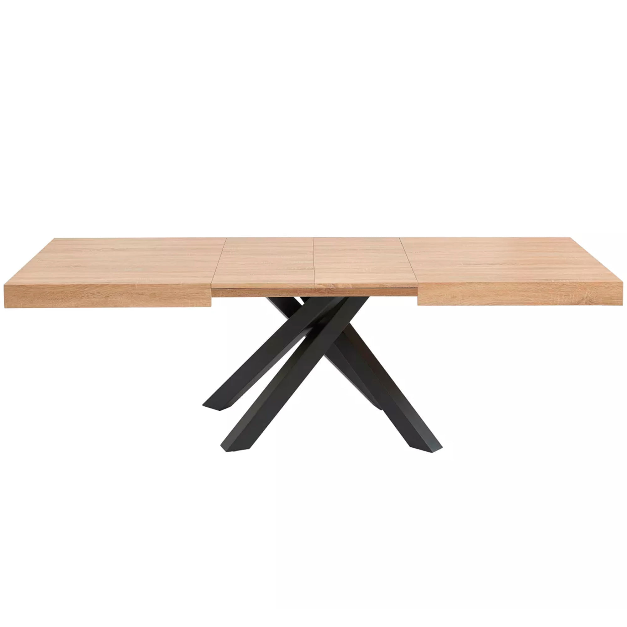 Pack-mesa-extensivel-ADAM---4-cadeiras-IVY-Carvalho-e-Cinzento