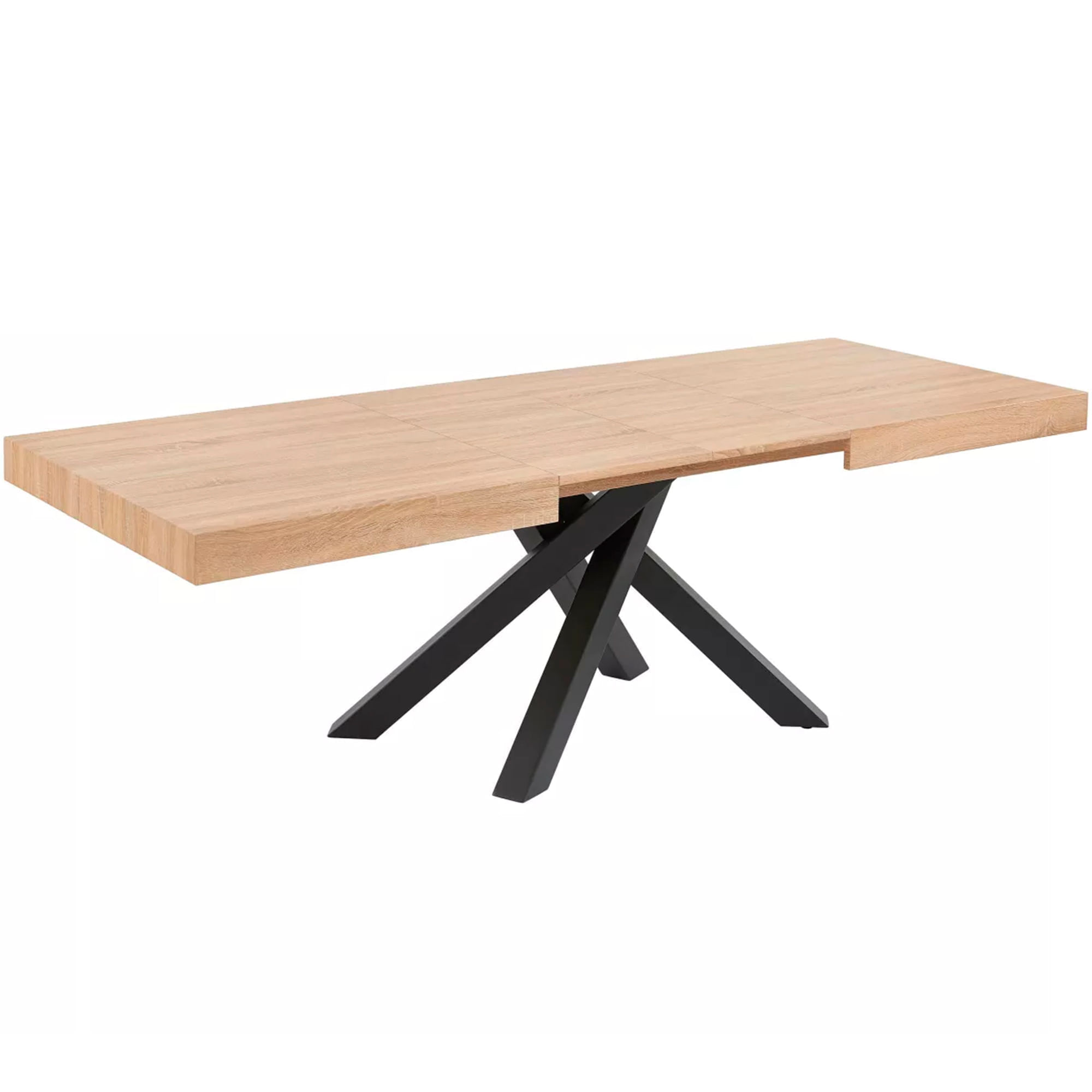 Pack-mesa-extensivel-ADAM---4-cadeiras-IVY-Carvalho-e-Cinzento