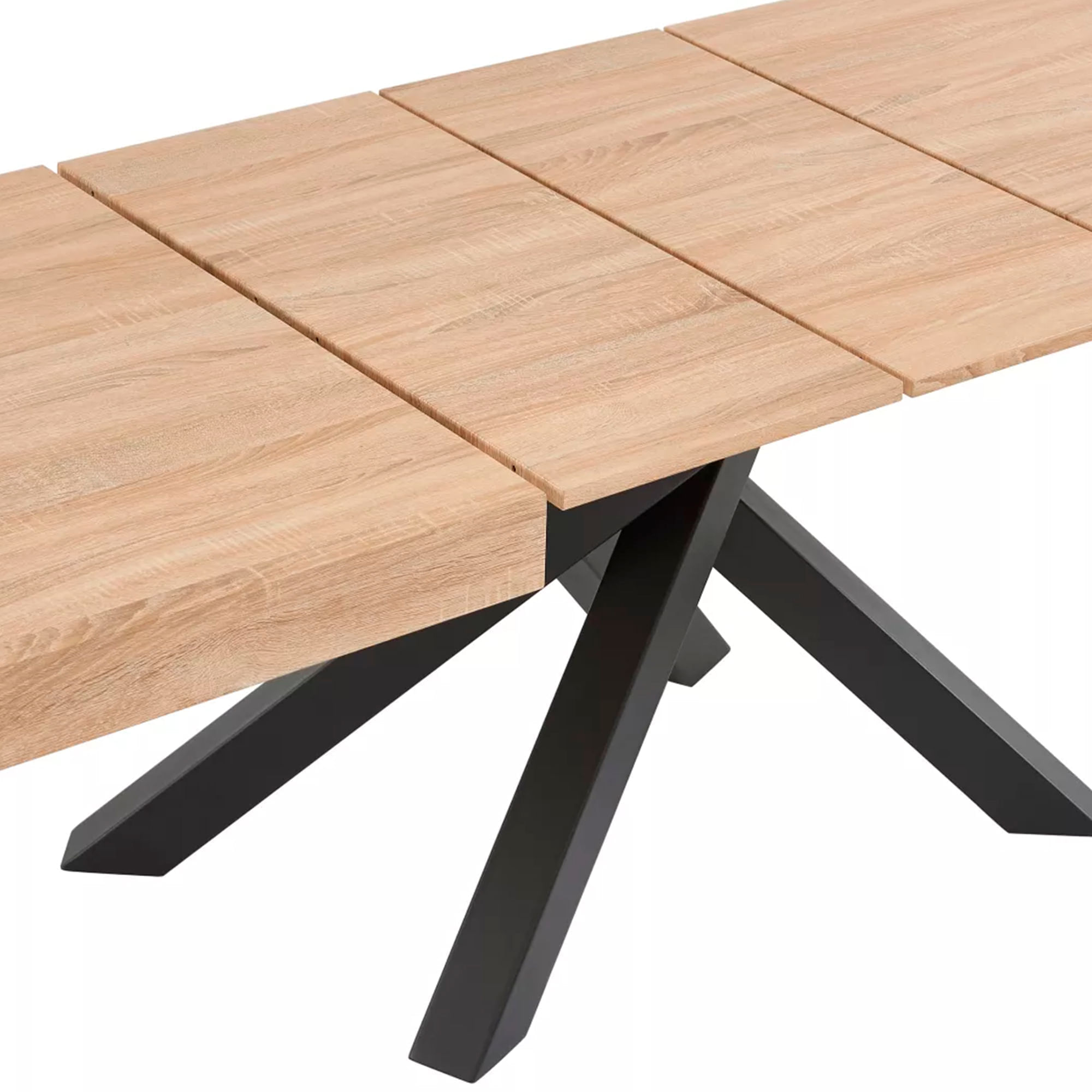 Pack-mesa-extensivel-ADAM---4-cadeiras-IVY-Carvalho-e-Cinzento