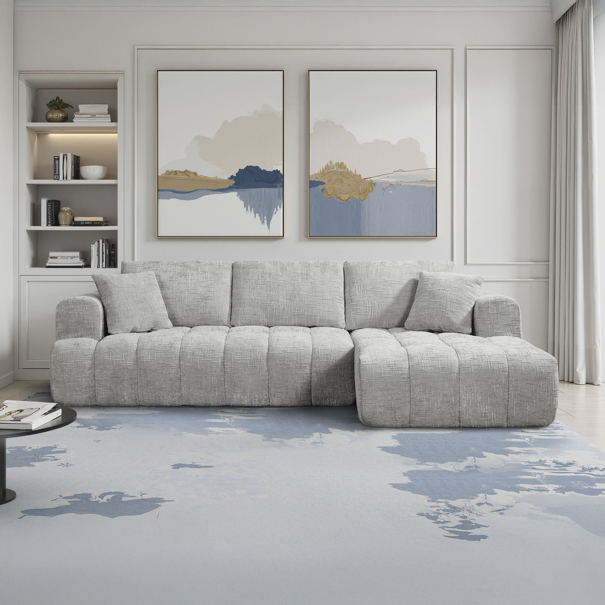 -Sofas-POP-UP--Sofa-chaise-longue-OAKLAND-embalado-a-vacuo-Bege-Claro---Esquerda