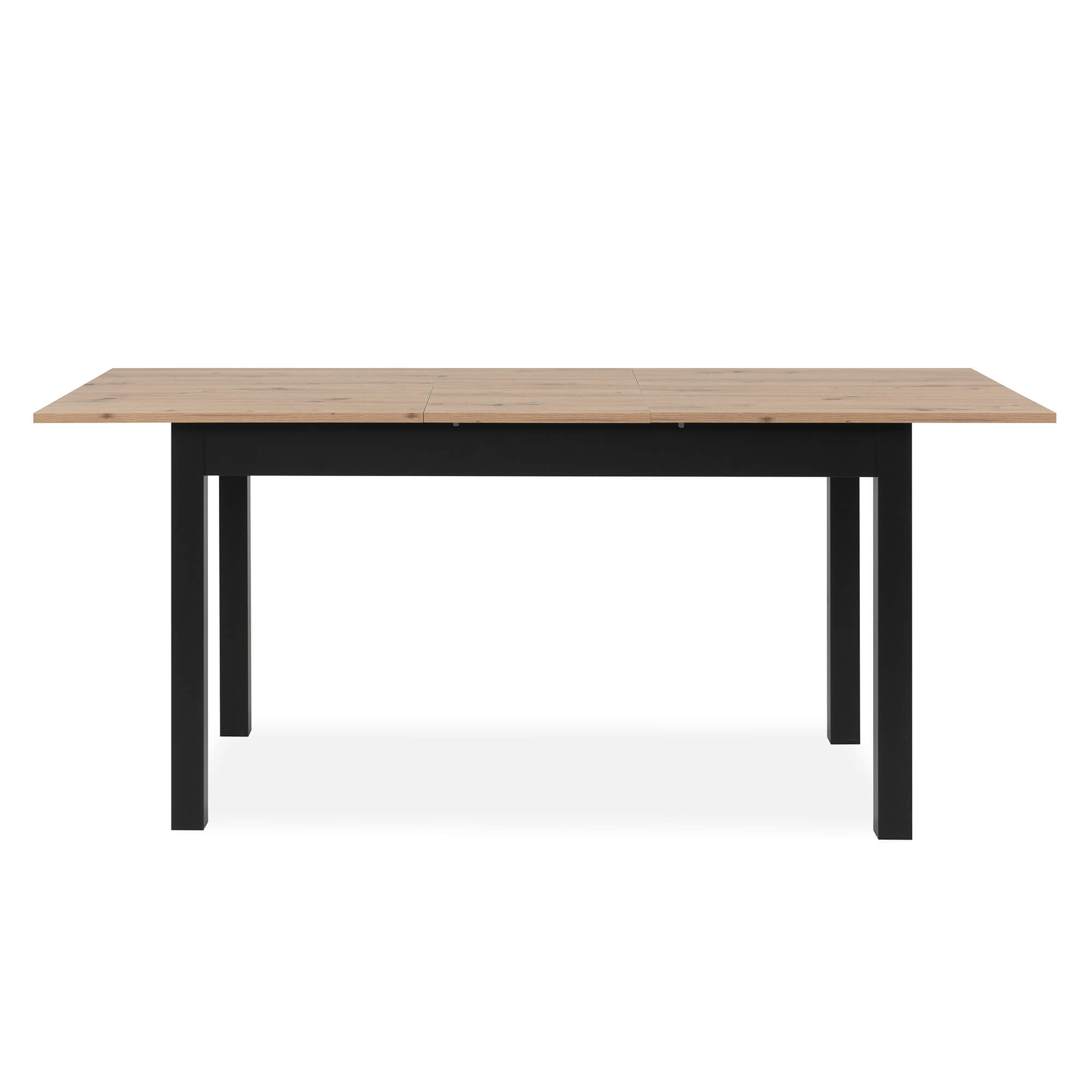 Mesa-extensivel-COBURG-140-a-180-cm---Preto-e-Carvalho-Artesanato