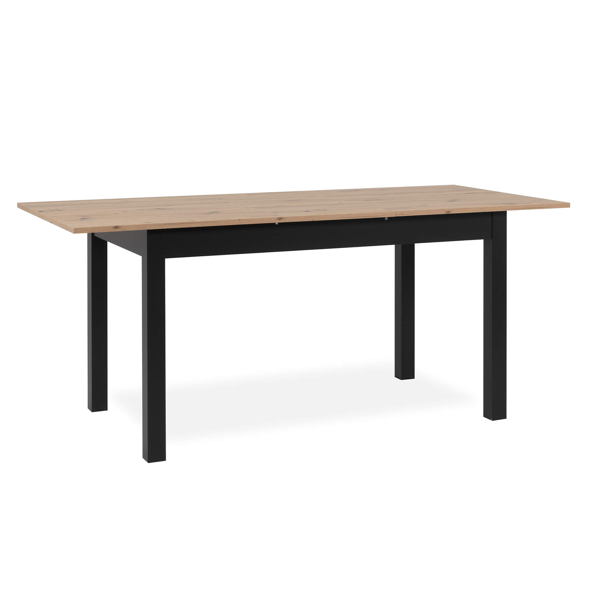 Mesa-extensivel-COBURG-140-a-180-cm---Preto-e-Carvalho-Artesanato