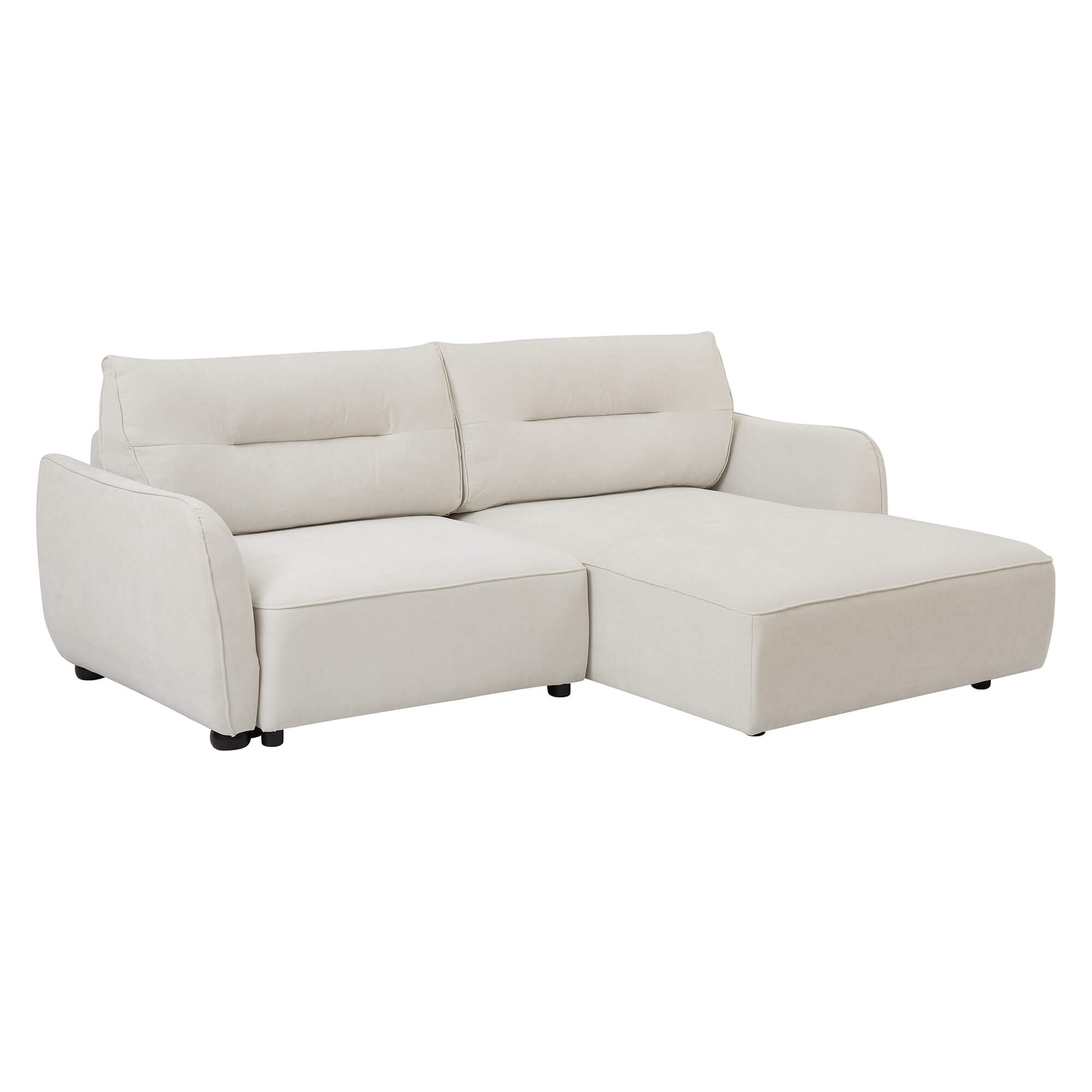 Sofa-chaise-longue-MELORIE-com-cama-e-bau-Bege---Direita