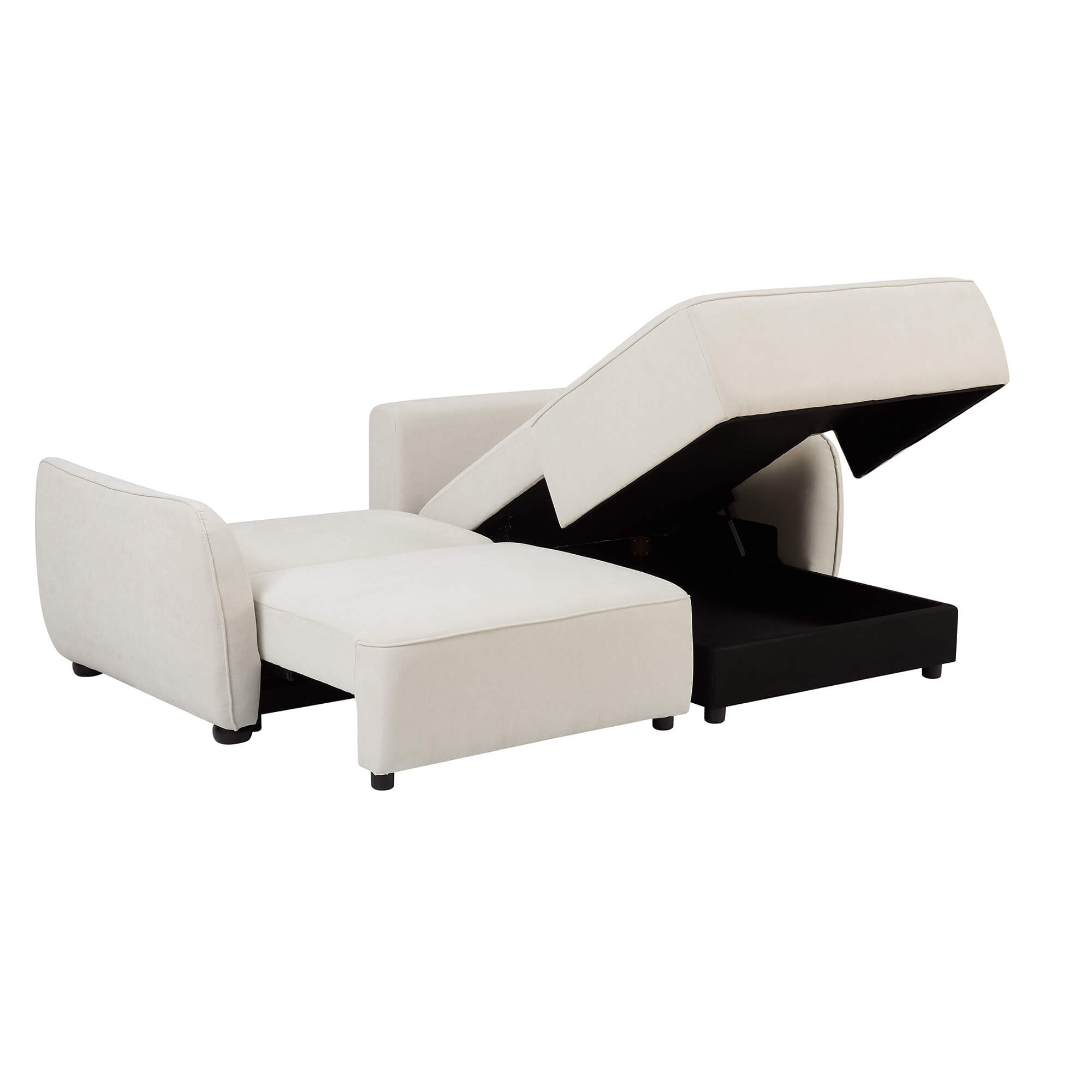 Sofa-chaise-longue-MELORIE-com-cama-e-bau-Bege---Direita