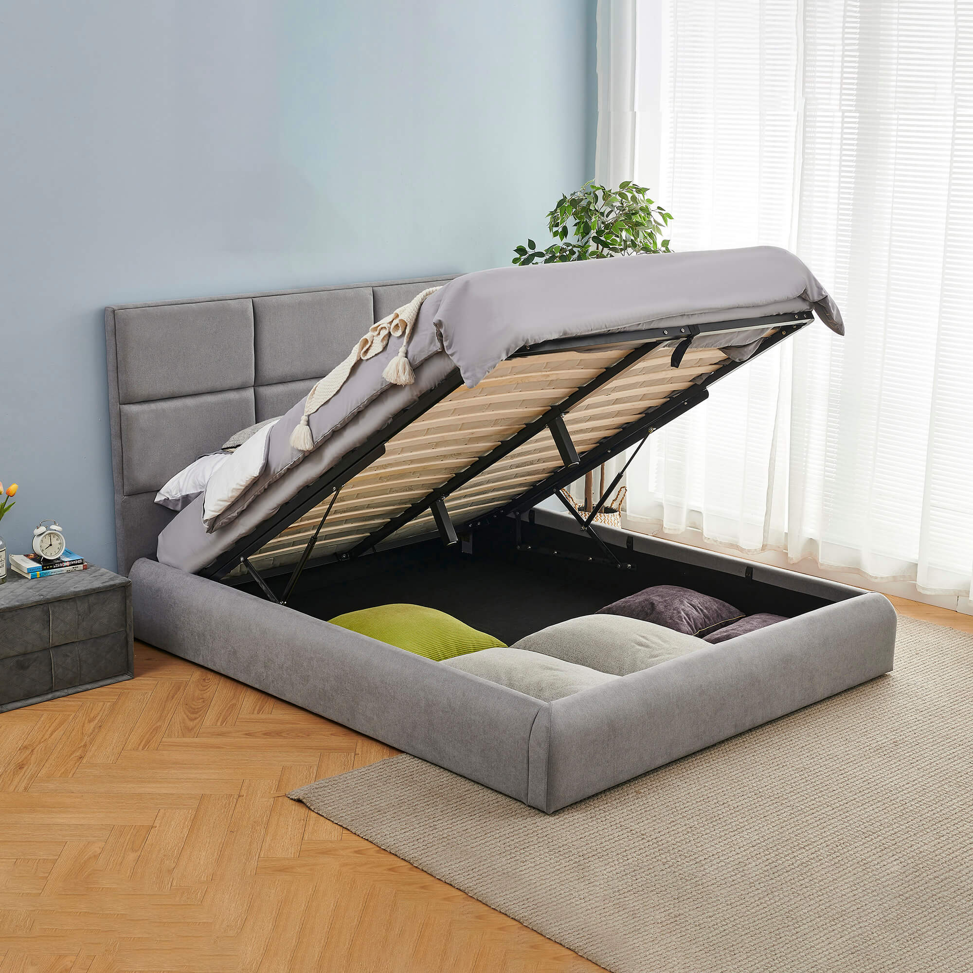 Cama-de-Casal-Elevatoria-AVENTURIA-160x200cm---Cinzento