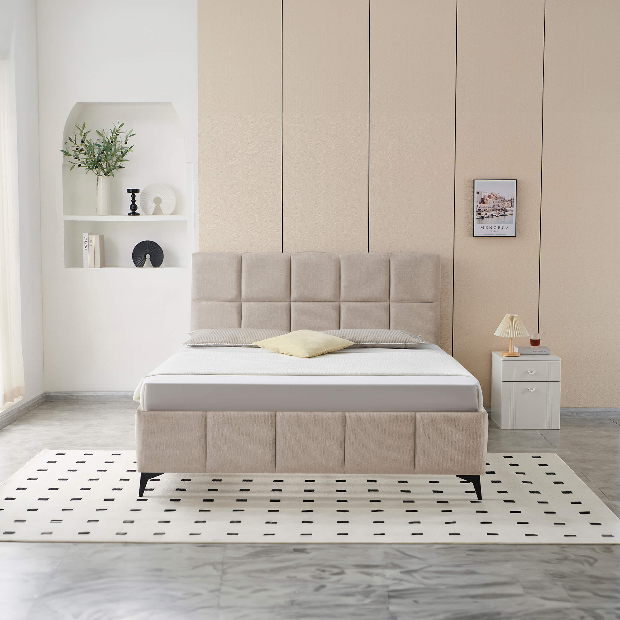 Cama-de-casal-VANESSA-140x190cm---Bege-