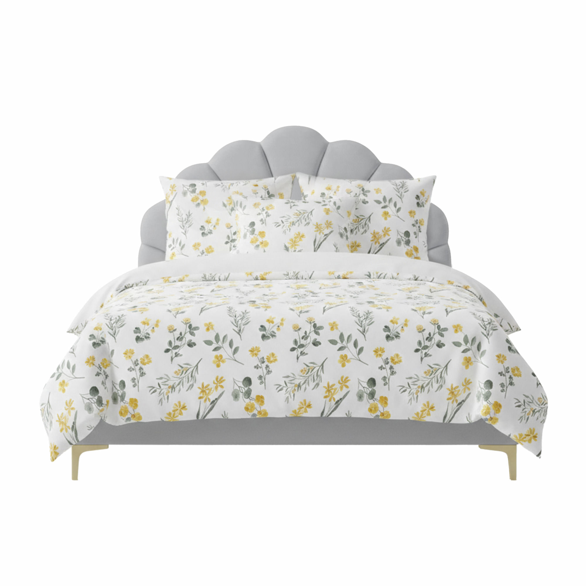 Cama-de-casal-FLORA-140-x-190-cm---Cinzento-Claro
