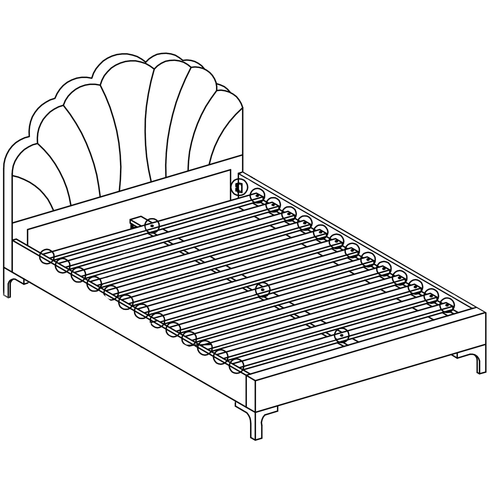 Cama-de-casal-FLORA-140-x-190-cm---Cinzento-Claro