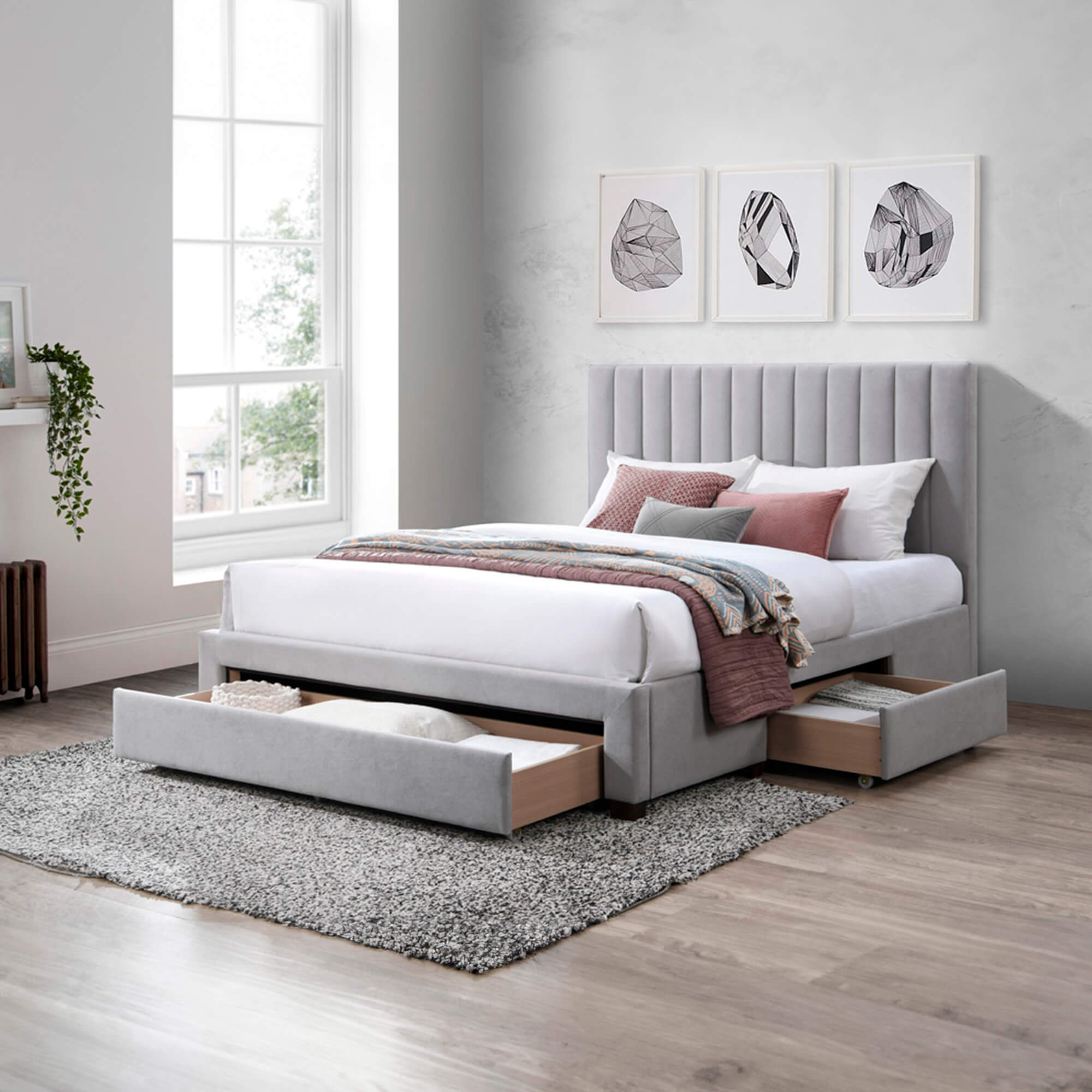 Cama-de-casal-BELLA-140x190cm---Cinzento-Claro