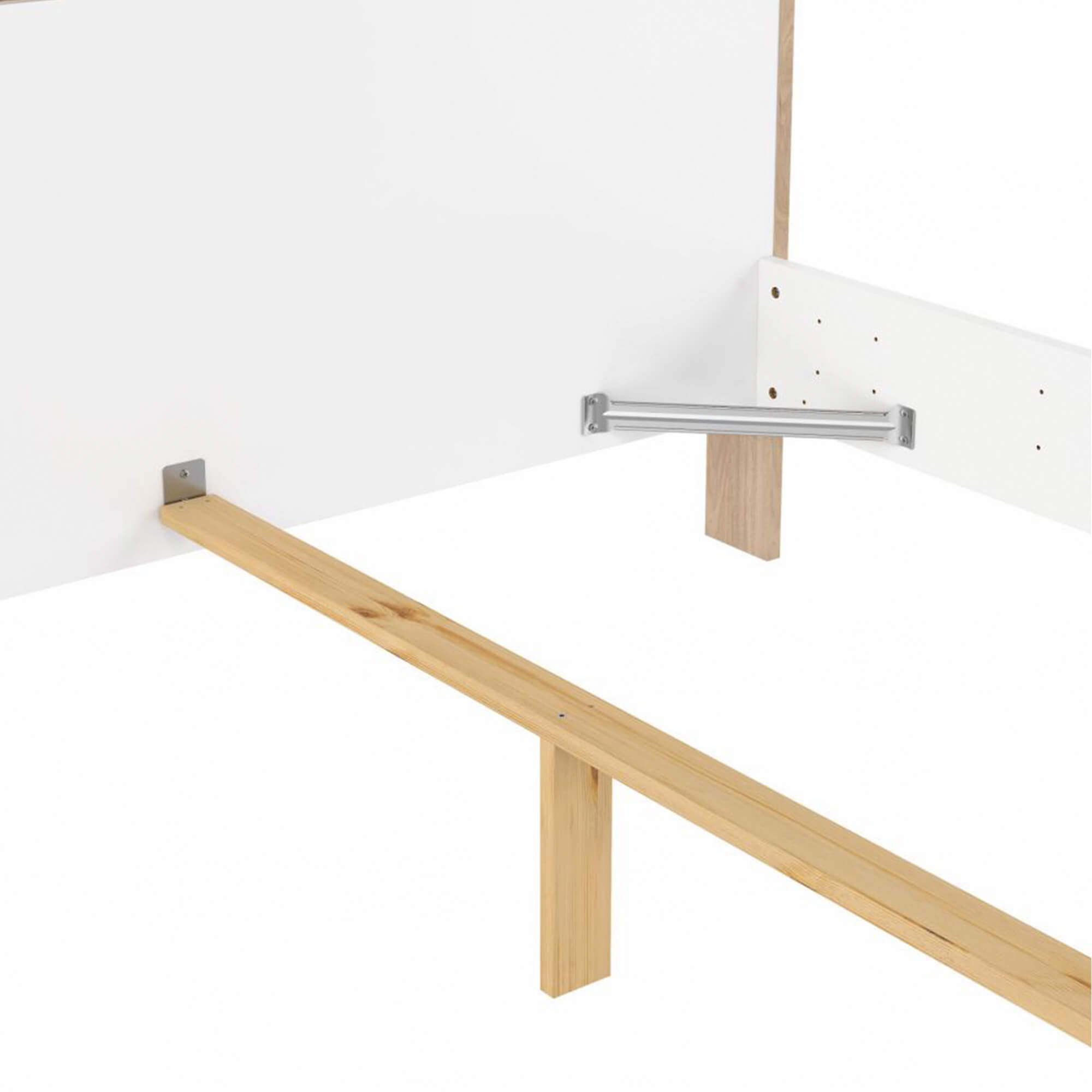 Cama-de-casal-NEXT-160-x-200-cm---Carvalho-e-Branco-Brilho