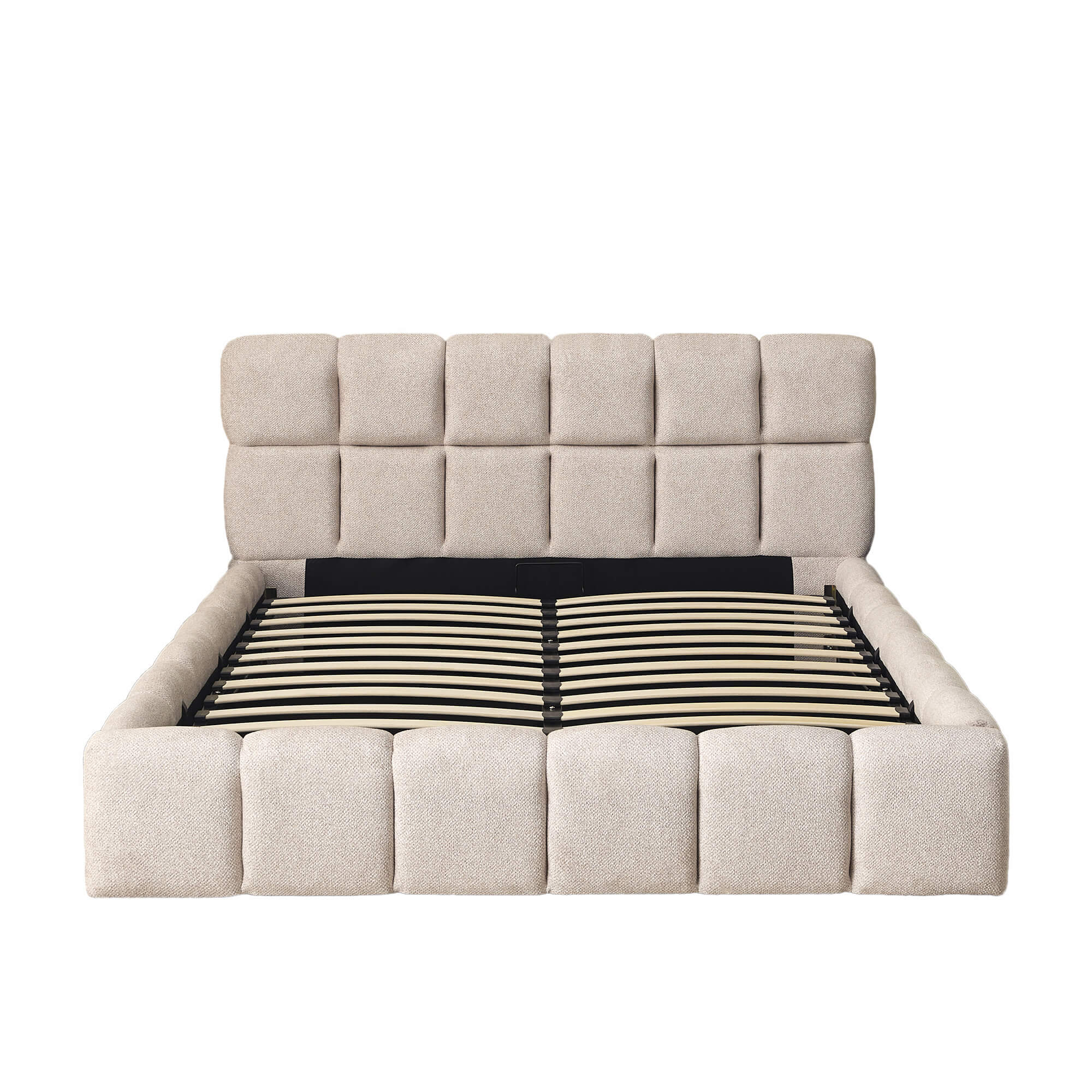 Cama-de-casal-elevatoria-MANCHESTER-160-x-200-cm---Bege