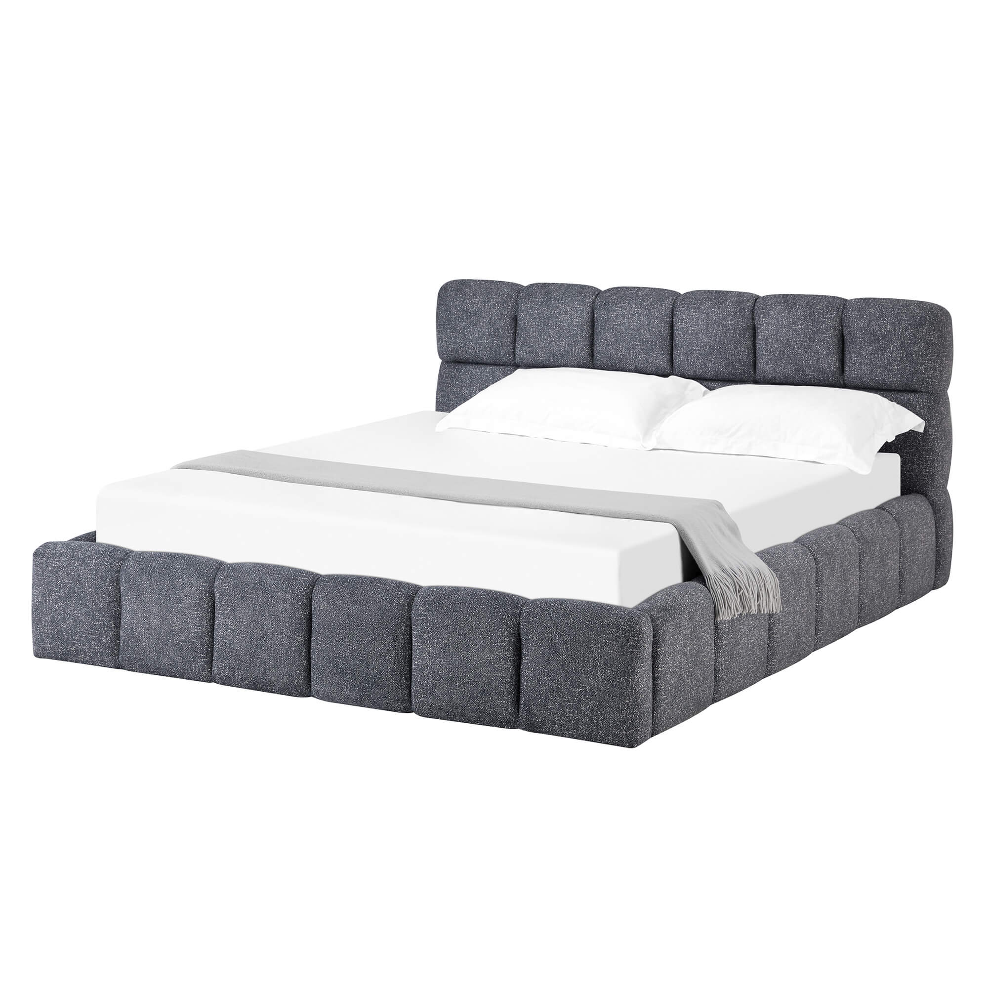 Cama-de-casal-elevatoria-MANCHESTER-160-x-200-cm---Cinzento-Escuro