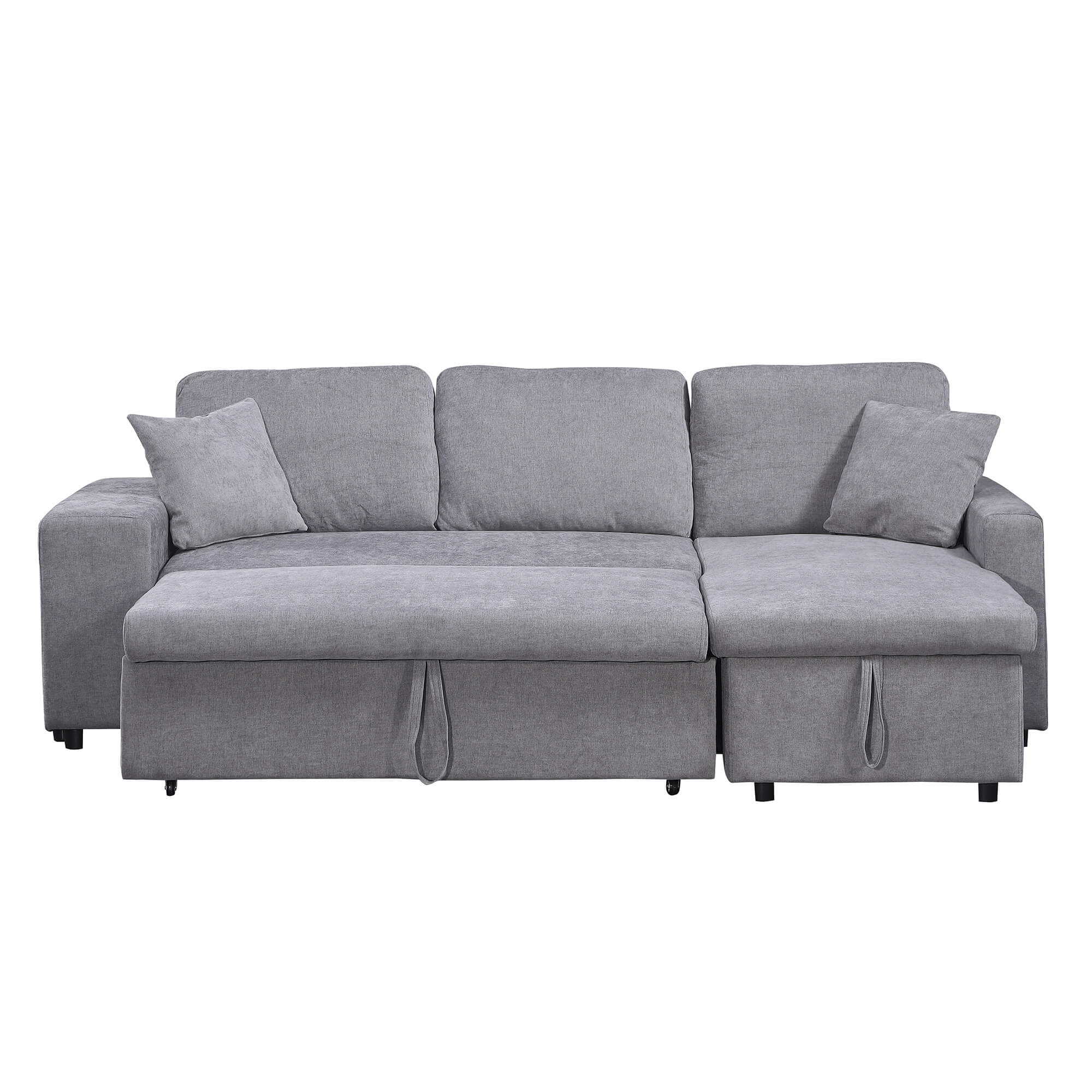 Sofa-chaise-lounge-reversivel-TOPAZIO-com-cama-bau-e-puffs-Cinzento---Reversivel