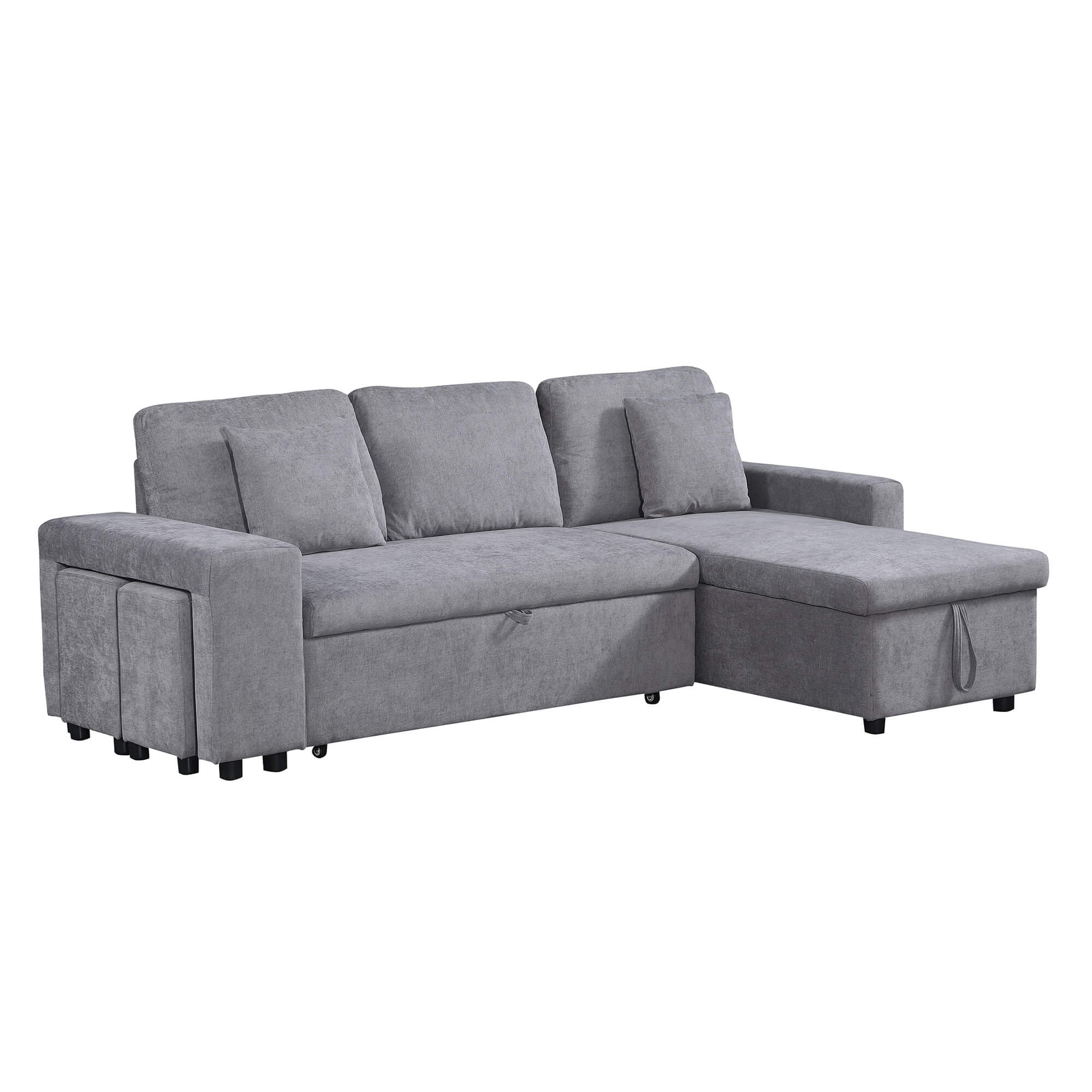 Sofa-chaise-lounge-reversivel-TOPAZIO-com-cama-bau-e-puffs-Cinzento---Reversivel