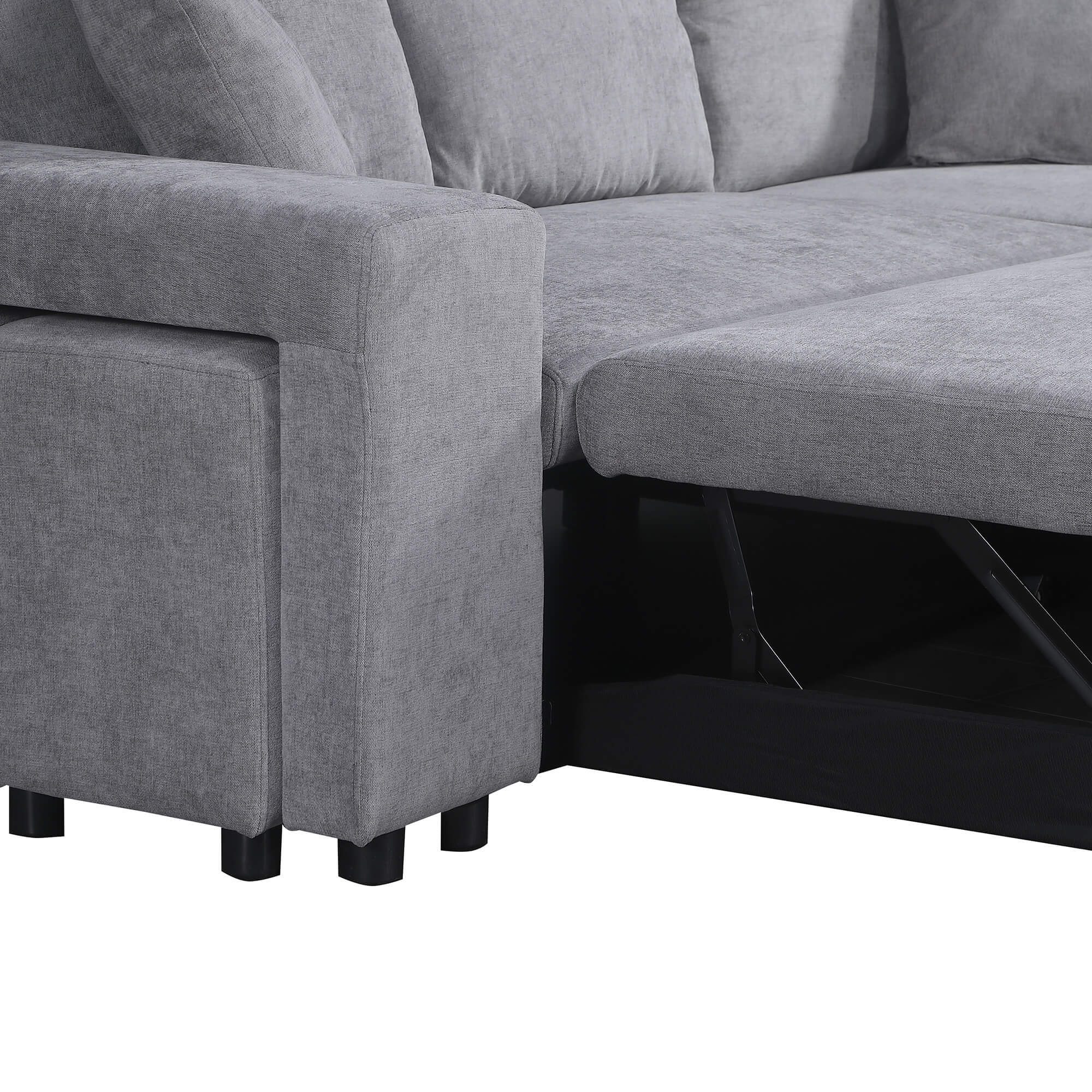 Sofa-chaise-lounge-reversivel-TOPAZIO-com-cama-bau-e-puffs-Cinzento---Reversivel