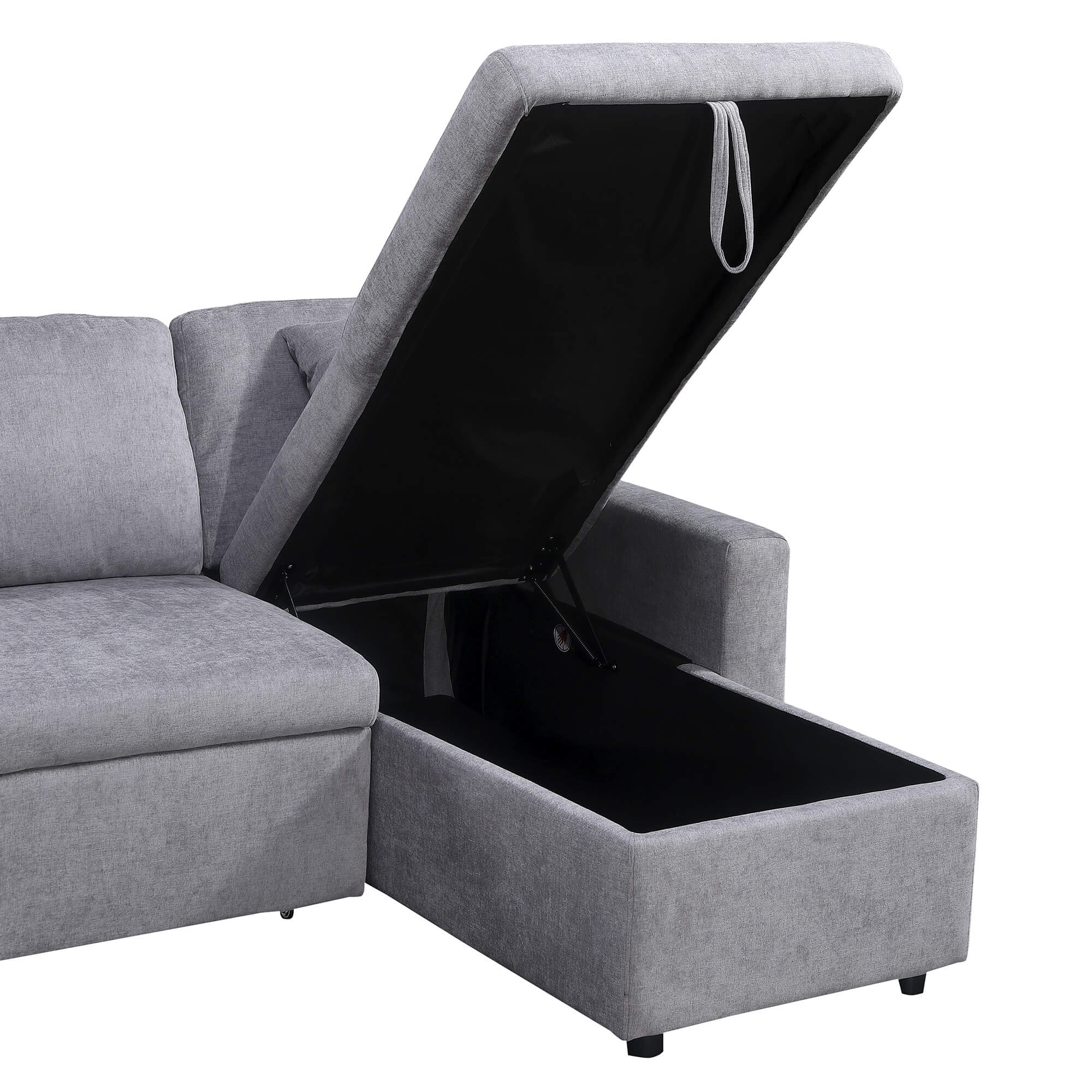 Sofa-chaise-lounge-reversivel-TOPAZIO-com-cama-bau-e-puffs-Cinzento---Reversivel