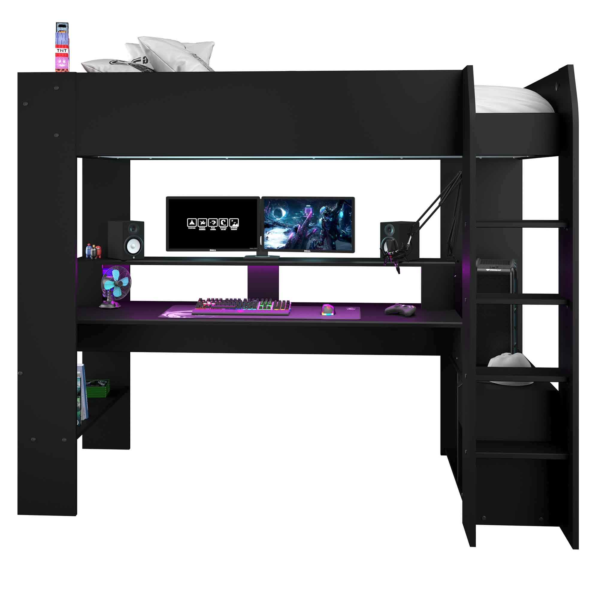 Cama-alta-gamer-ONLINE-com-LED-90-x-200-cm---Preto