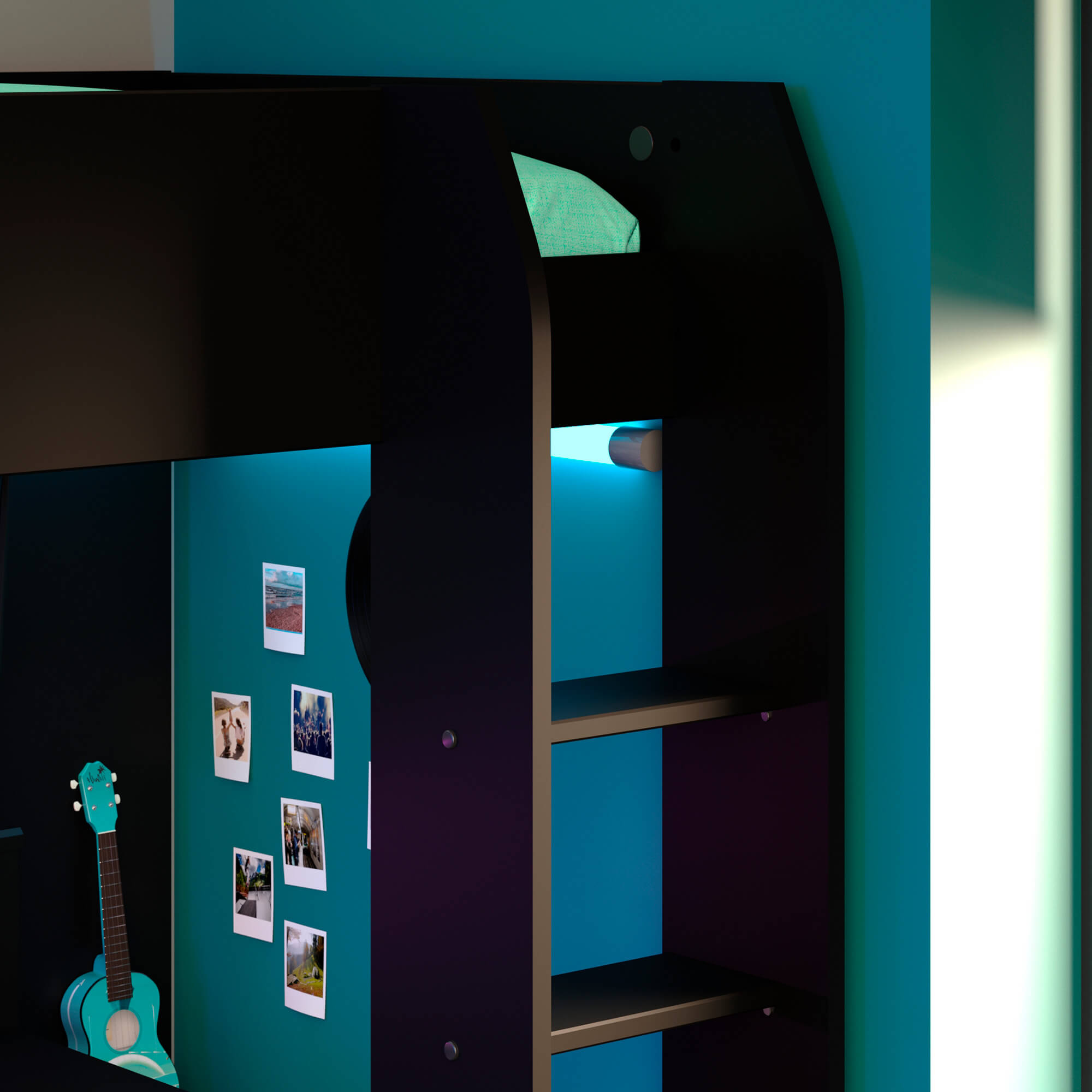 Cama-alta-gamer-ONLINE-com-LED-90-x-200-cm---Preto