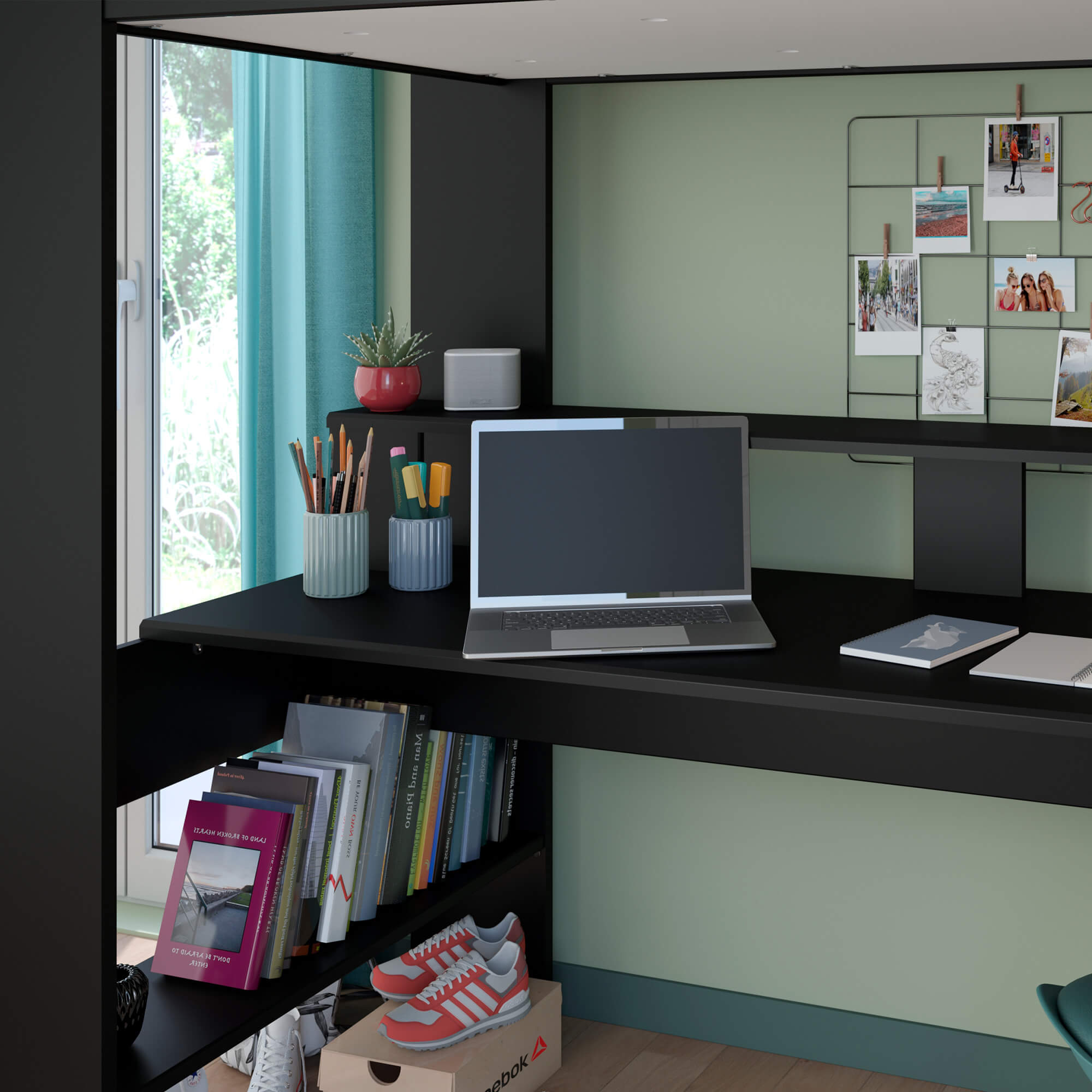 Cama-alta-gamer-ONLINE-com-LED-90-x-200-cm---Preto